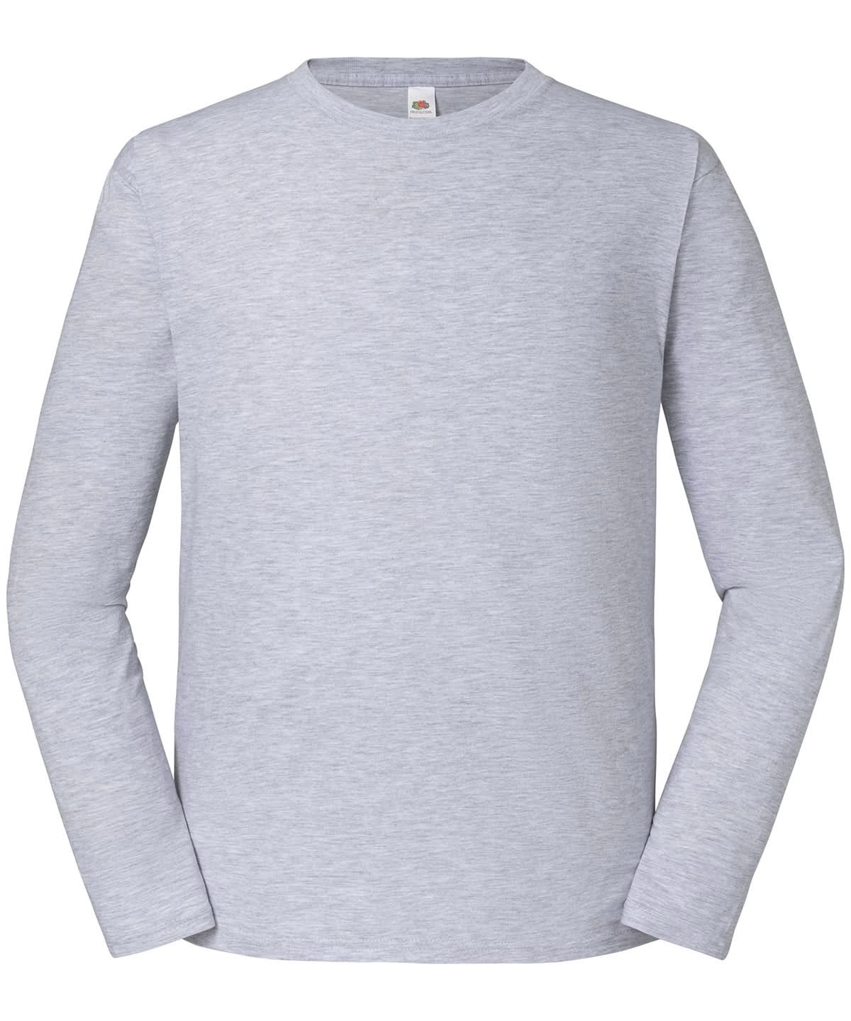 Iconic 195 Ringspun Premium Long Sleeve T SS434 - Heather Grey* - Customisable T-Shirt