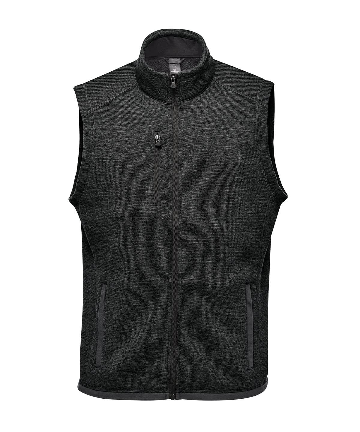 Stormtech Avalante Fleece Vest ST206 - Black Heather - Customisable Bodywarmers