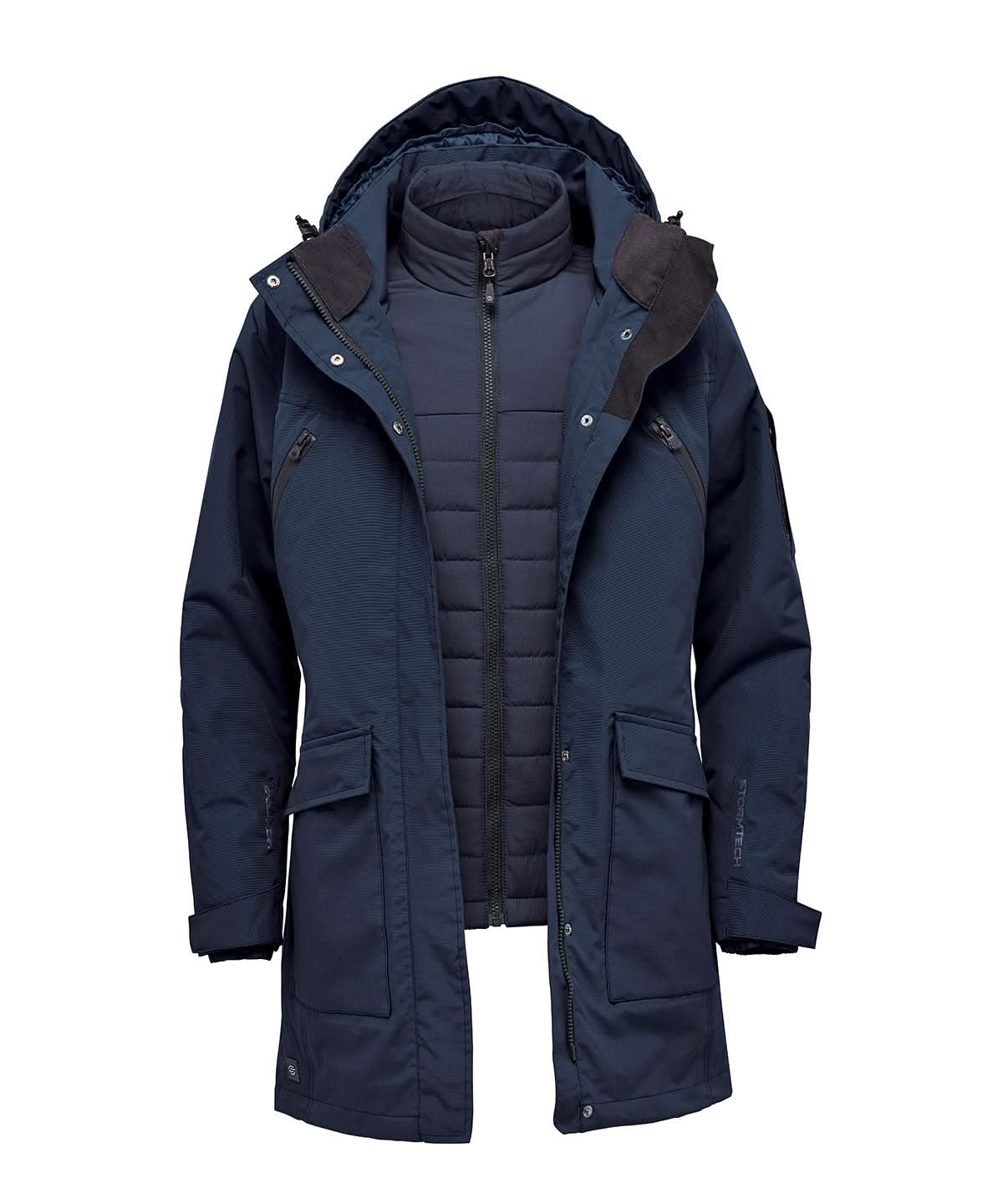 Stormtech WomenS Fairbanks 5 In 1 Parka ST217 - Navy - Customisable Jacket