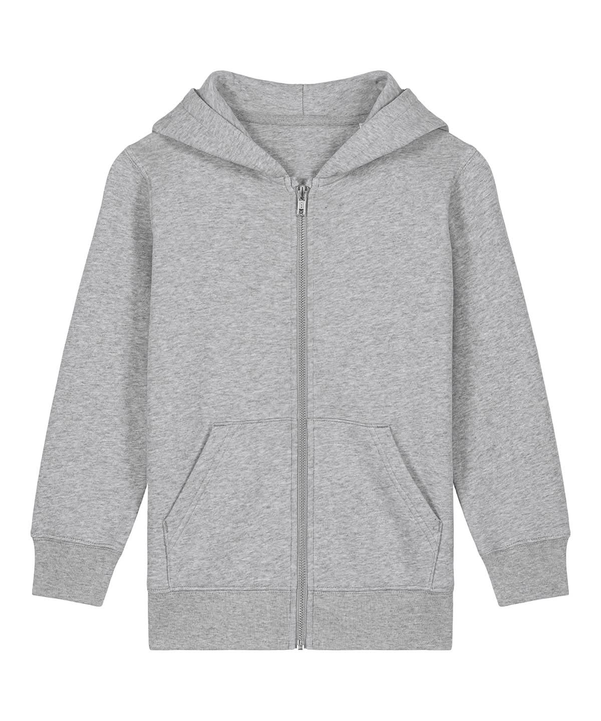 Stanley/Stella Kids Mini Cultivator 20 iconic zip thru hoodie sweatshirt STSK182 SX749 - Heather Grey - Customisable Hoodies