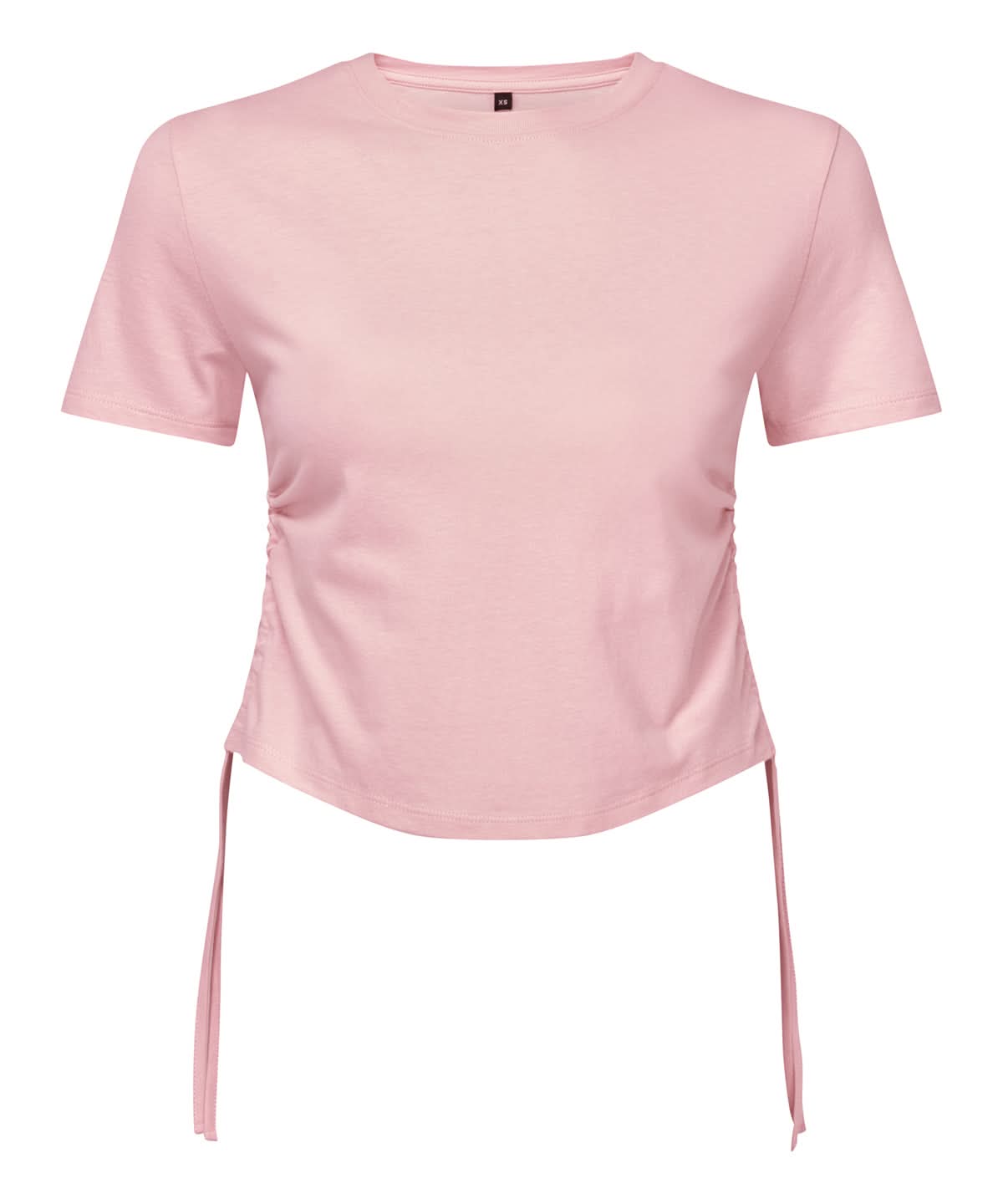 TriDri Tridri WomenS Ruched Crop Top TR069 - Light Pink - Customisable T-Shirt