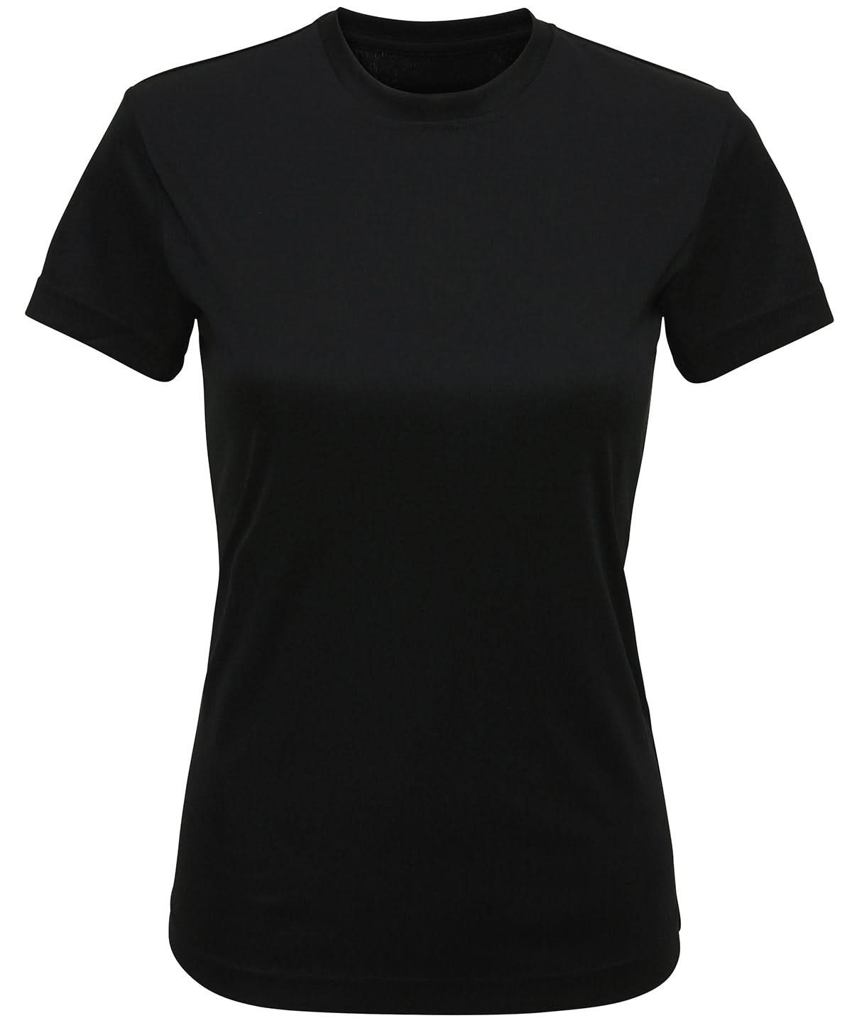 TriDri Tridri WomenS Recycled Performance T Shirt TR502 - Black - Customisable T-Shirt