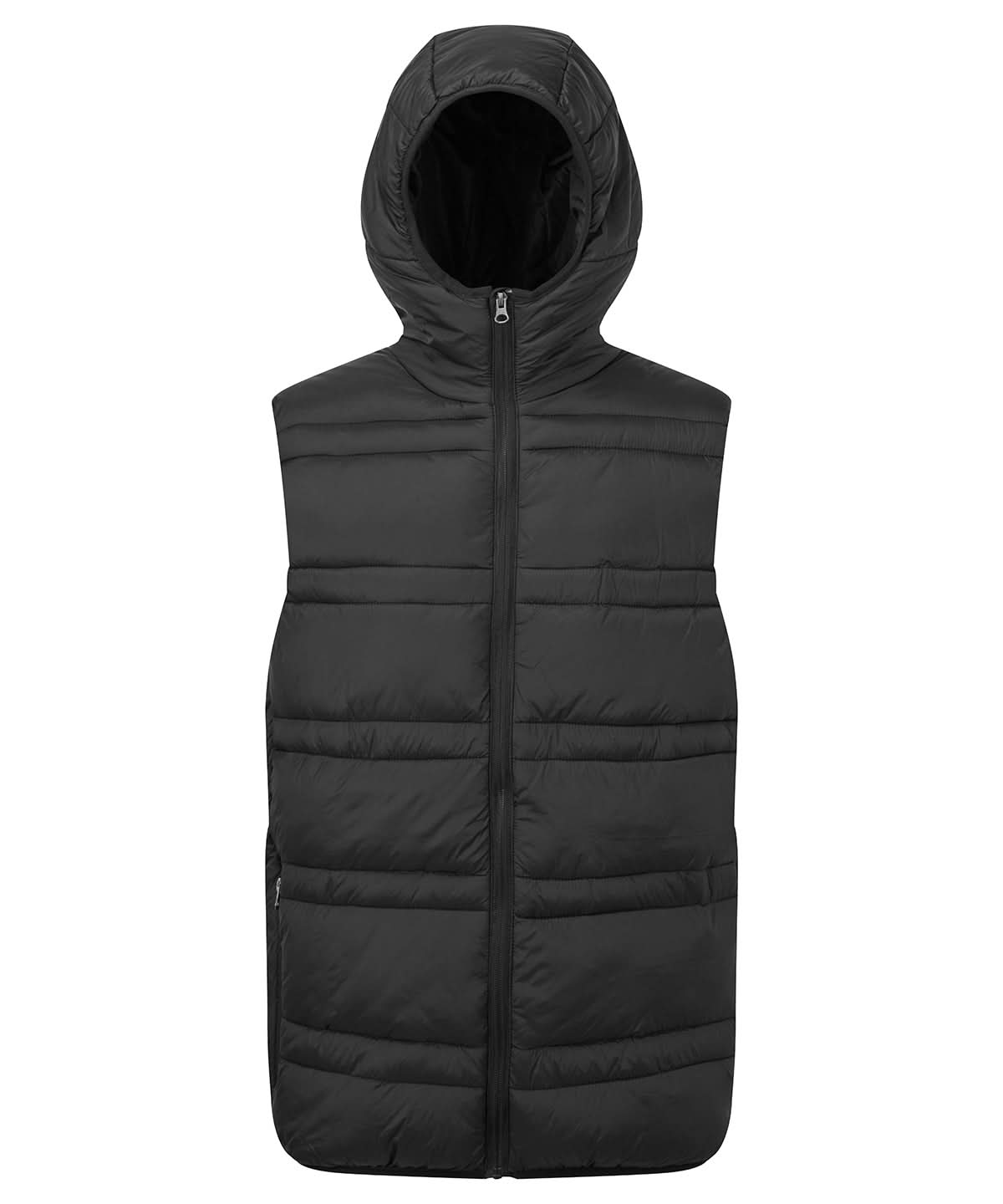 2786 Latitude hooded bodywarmer TS039 - Black - Customisable Bodywarmers