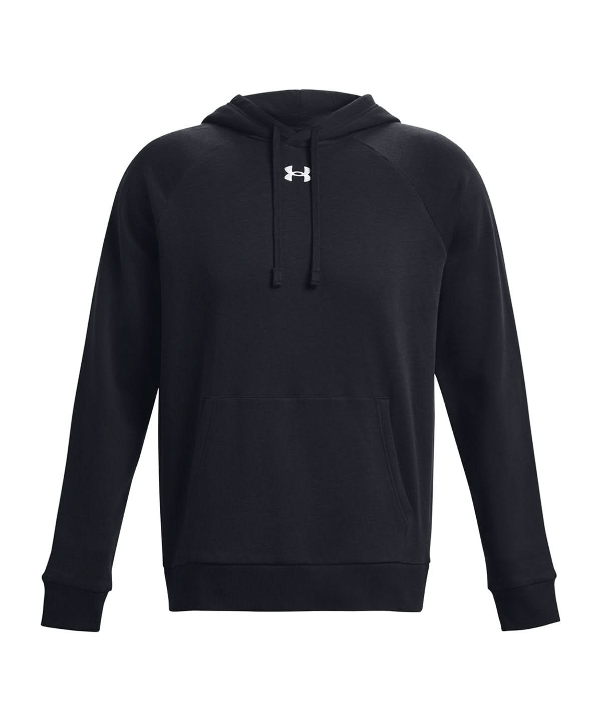 Under Armour Rival Fleece Hoodie UA048 - Black White - Customisable Hoodies