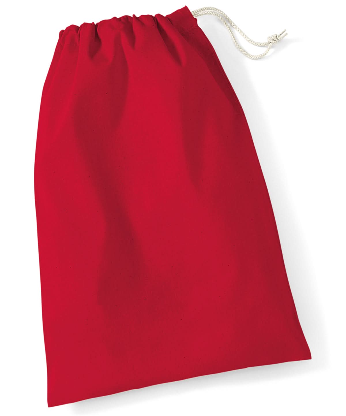 Westford Mill Cotton Stuff Bag WM115 - Classic Red - Customisable Bags