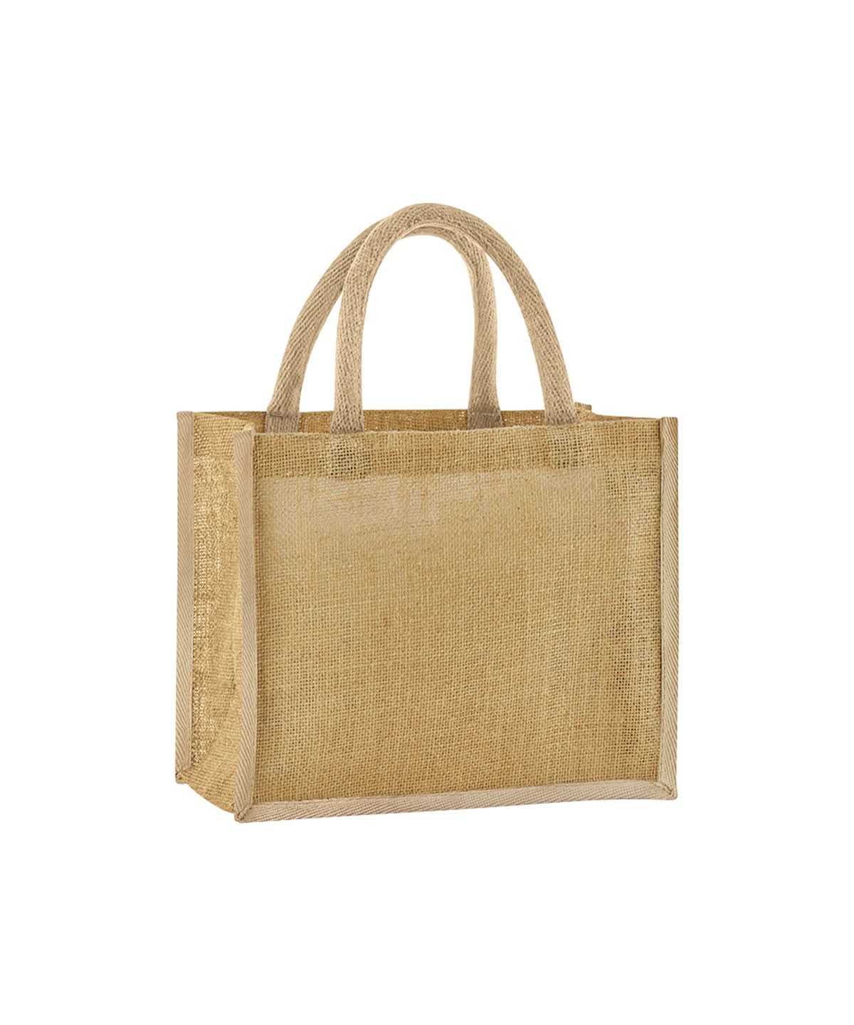 Westford Mill Natural Starched Jute Midi Tote WM473 - Natural One size - Customisable Bags