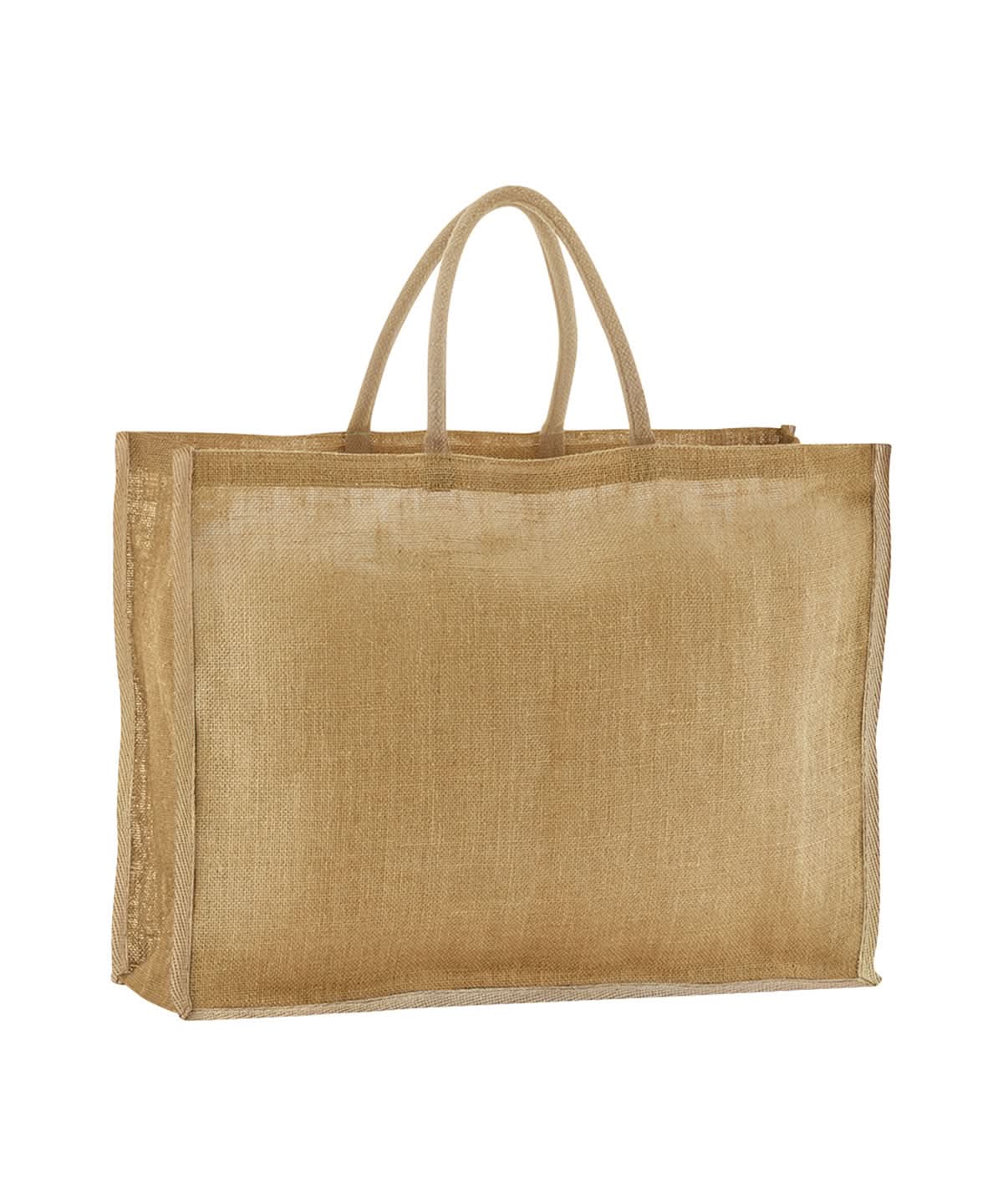 Westford Mill Natural Starched Jute Market Shopper WM475 - Natural One size - Customisable Bags