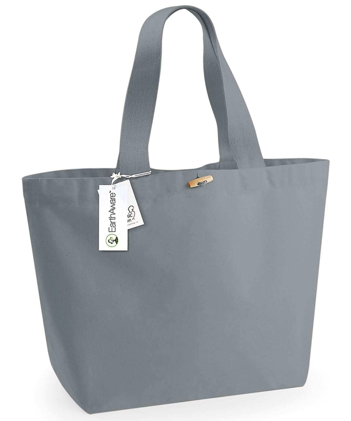 Westford Mill Earthaware Organic Marina Tote Xl WM855 - Pure Grey One size - Customisable Bags