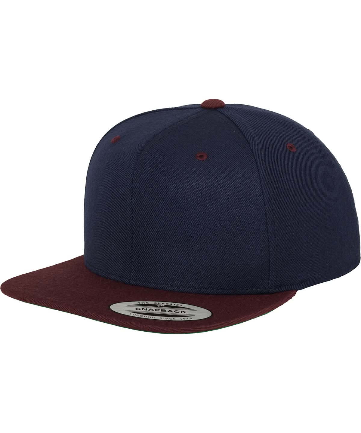 Flexfit By Yupoong The Classic Snapback 2 Tone 6089Mt YP002 - Navy Maroon One size - Customisable Caps