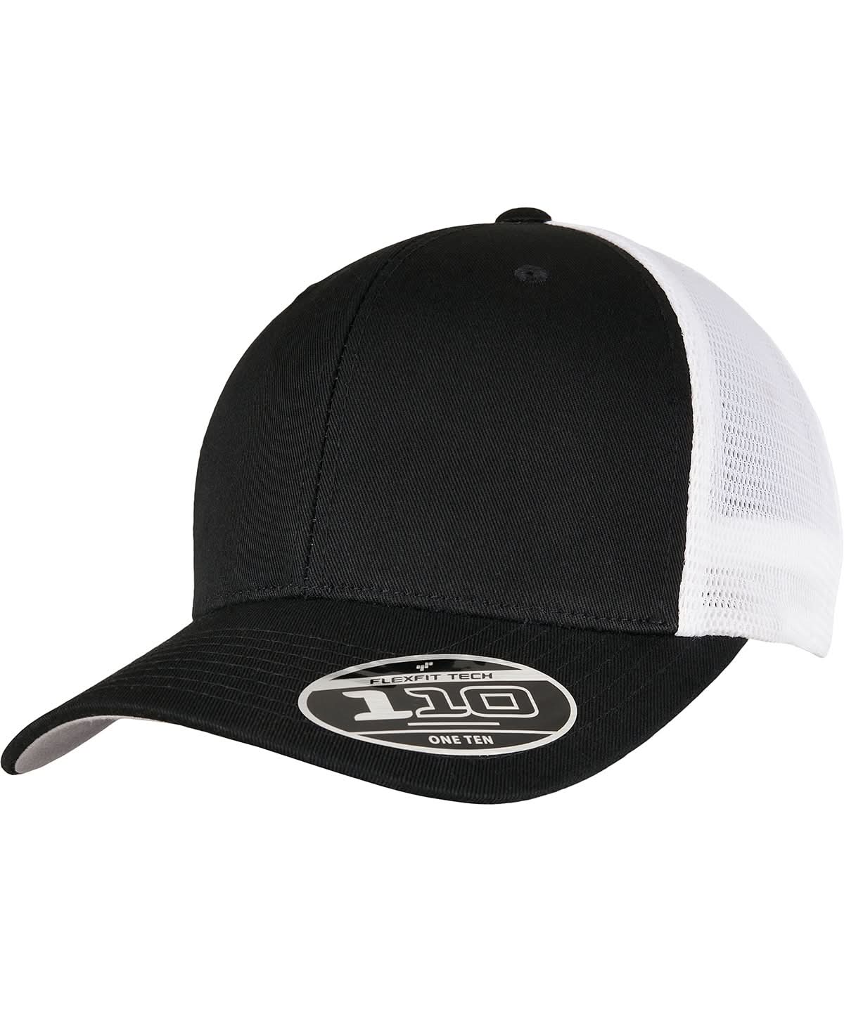 Flexfit By Yupoong 110 Mesh 2 Tone Cap 110Mt YP152 - Black White One size - Customisable Caps