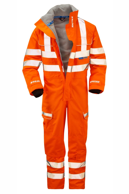 Mesh Lined Coverall Orange Recycled Content - PR505 - 5XL 31" - Customisable Coveralls