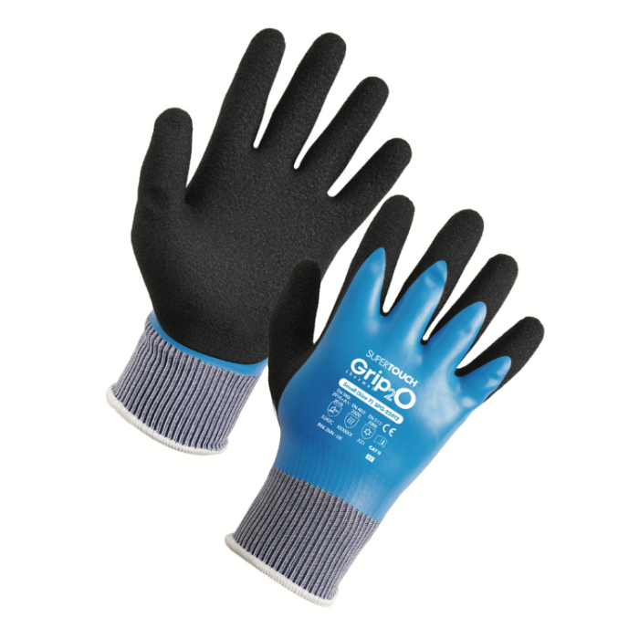 Grip2-O Thermal Waterproof & Cut Resistant Gloves - G118 - Blue - Customisable Gloves