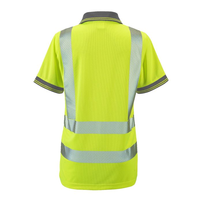 Ladies Hi Vis Yellow Savannah Birds Eye Polo - HV308 - - Customisable Shirt