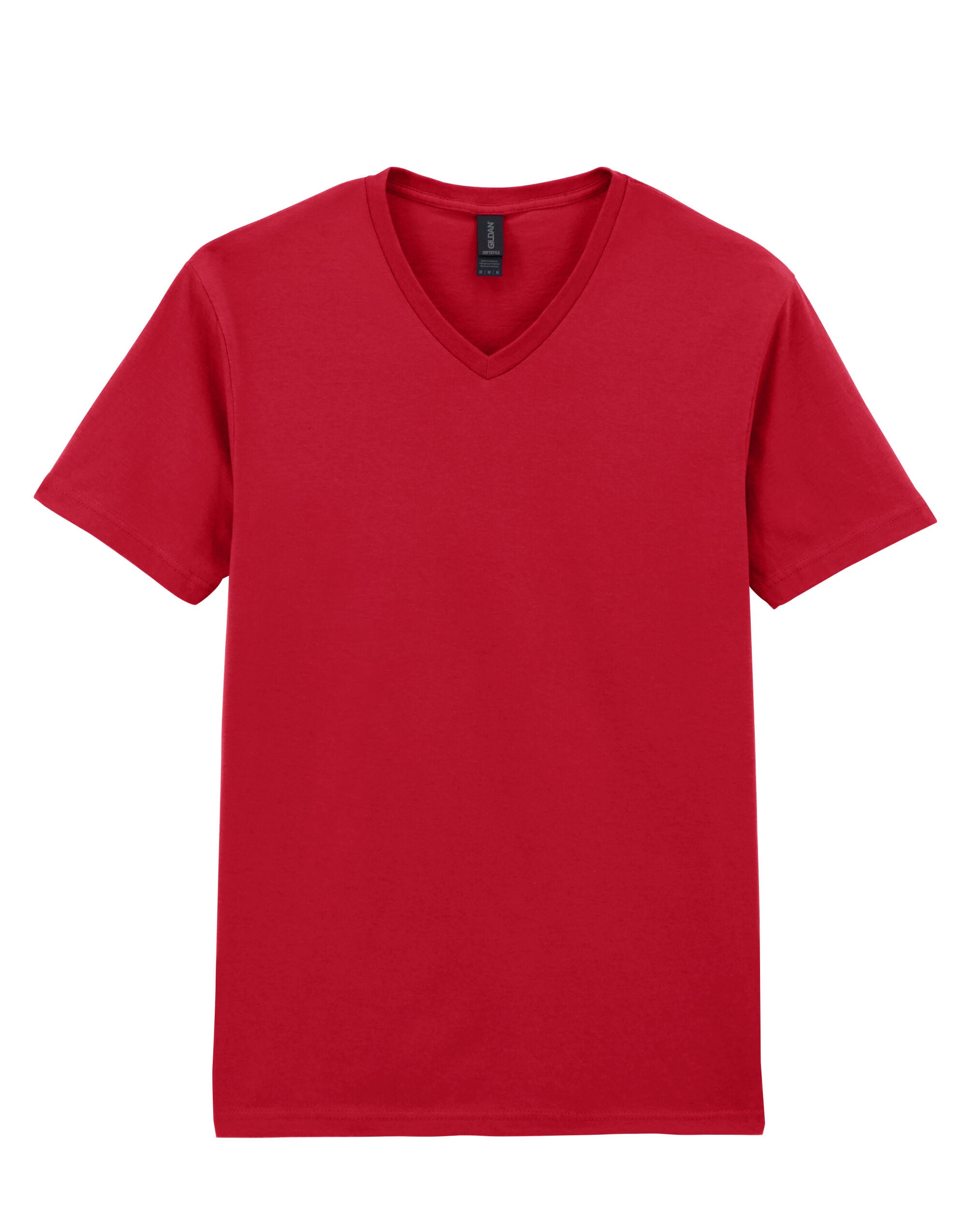 Gildan Softstyle Adult V-Neck T-Shirt 64v00 - Red - Customisable T-Shirt