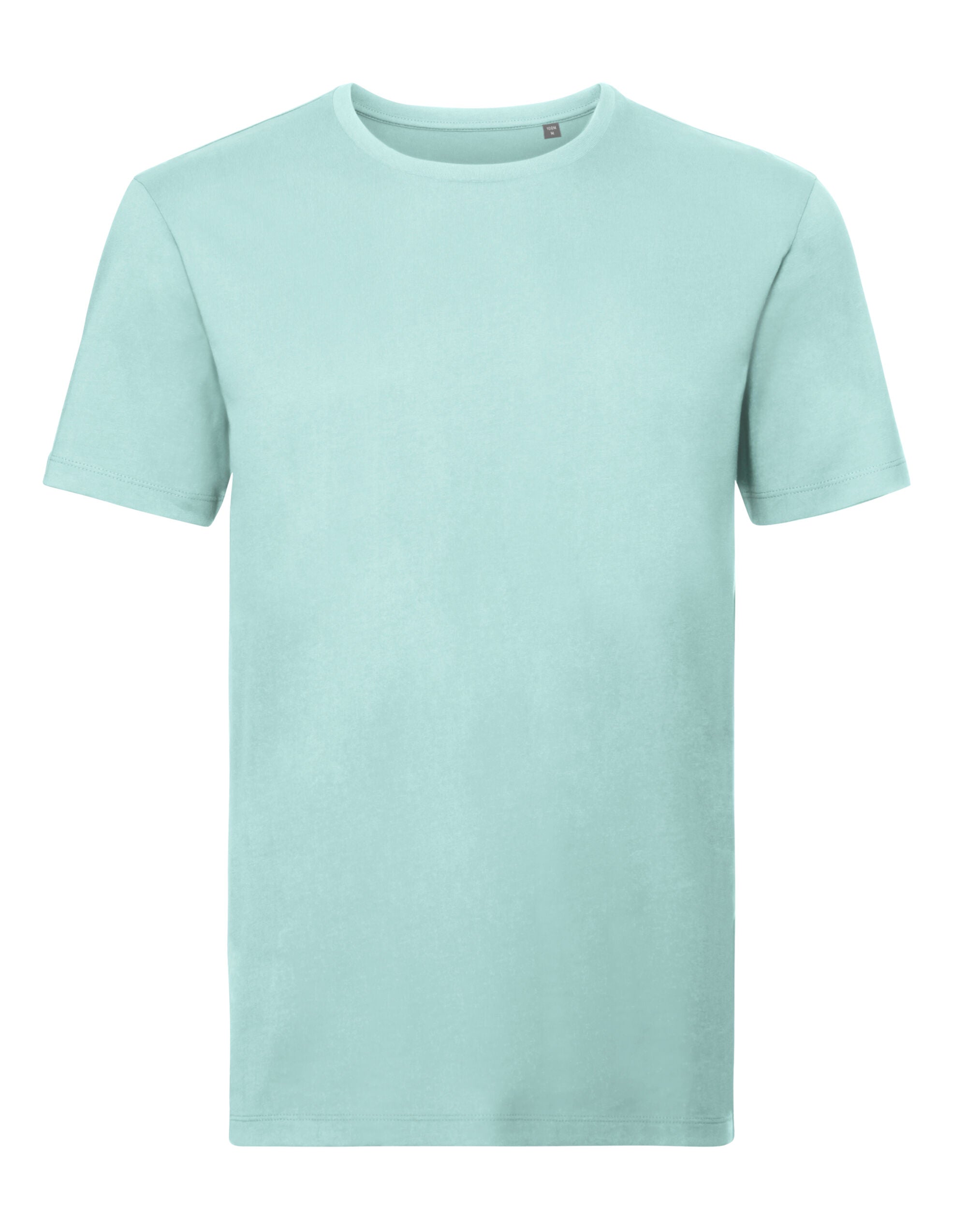 Russell Short Sleeve Collection Russell Short Sleeve Mens Pure Organic T R108M - Aqua - Customisable T-Shirt