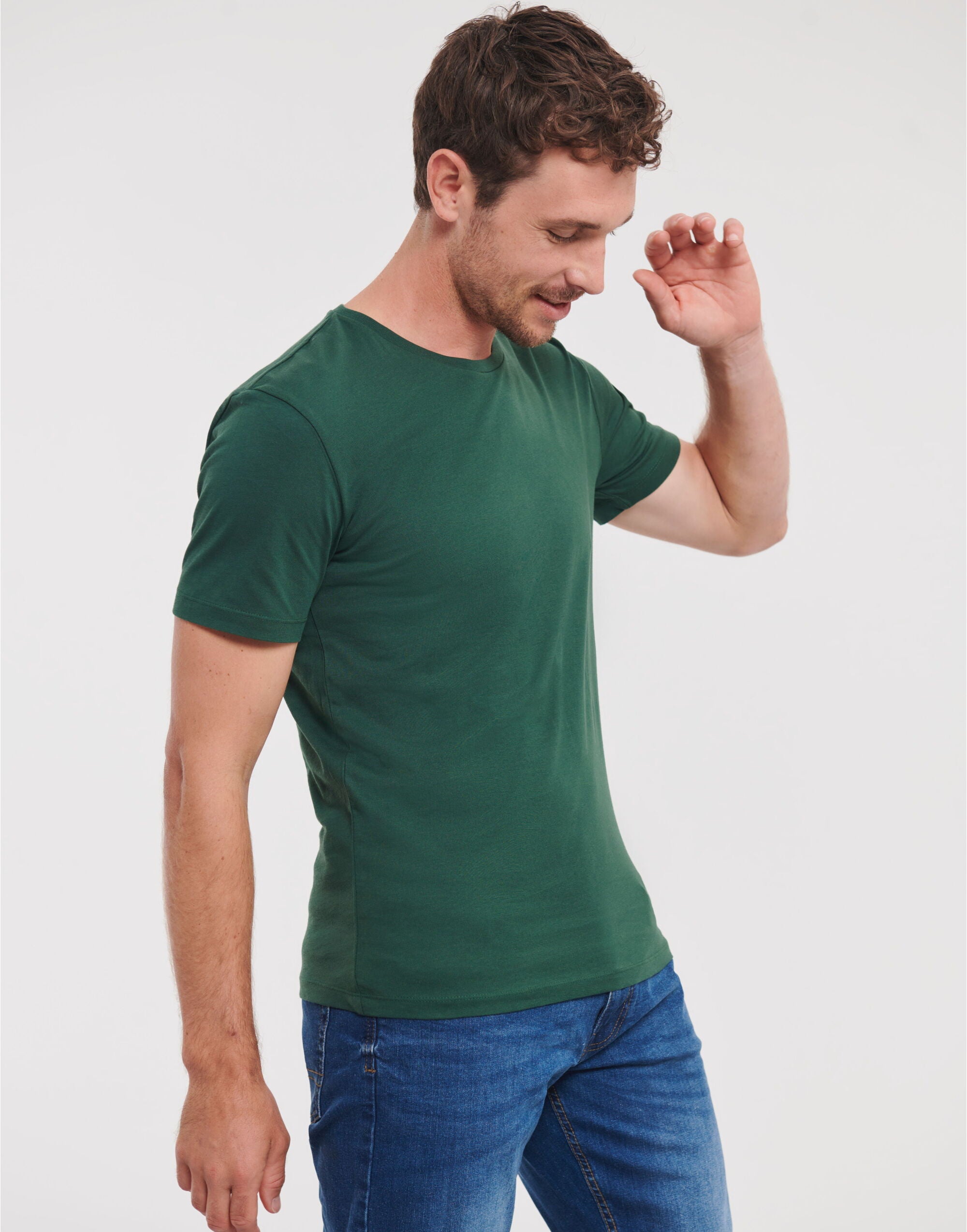 Russell Short Sleeve Collection Russell Short Sleeve Mens Pure Organic T R108M - Bottle Green - Customisable T-Shirt