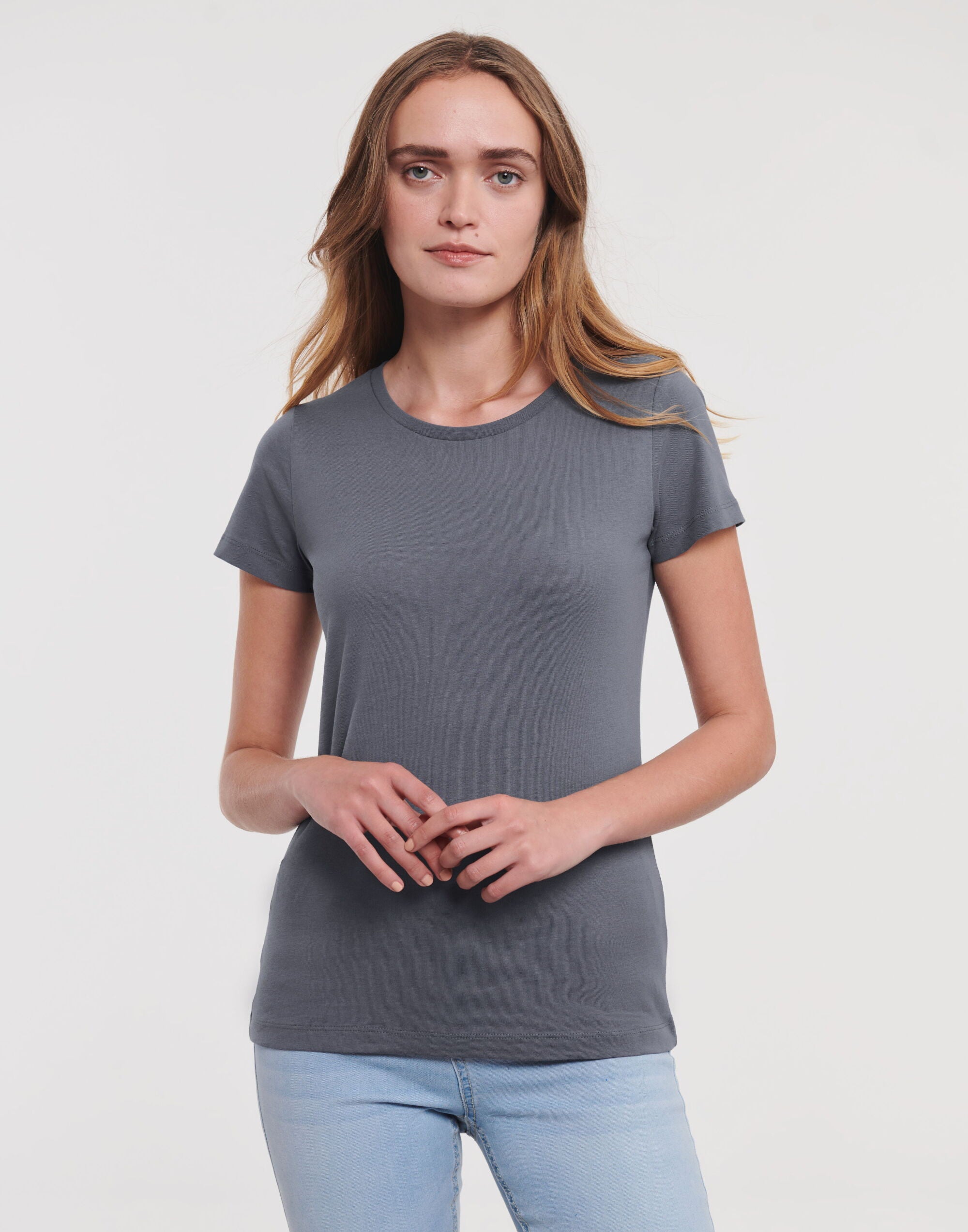 Russell Short Sleeve Collection Russell Short Sleeve Ladies Pure Organic T R108F - Convoy Grey - Customisable T-Shirt