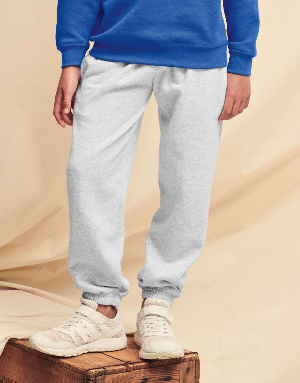 Kids Classic Elastic Cuff Jog Pants 64051 - Black 05-06 Years - Customisable Joggers