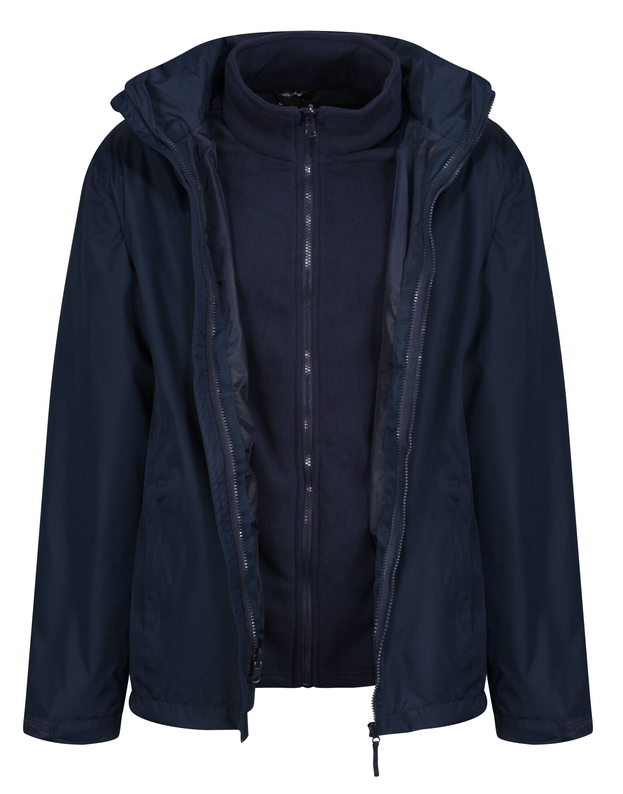4 x Regatta Waterproof 3 In 1 Jacket + Free logo - TRA150 - Navy - Customisable Bundle