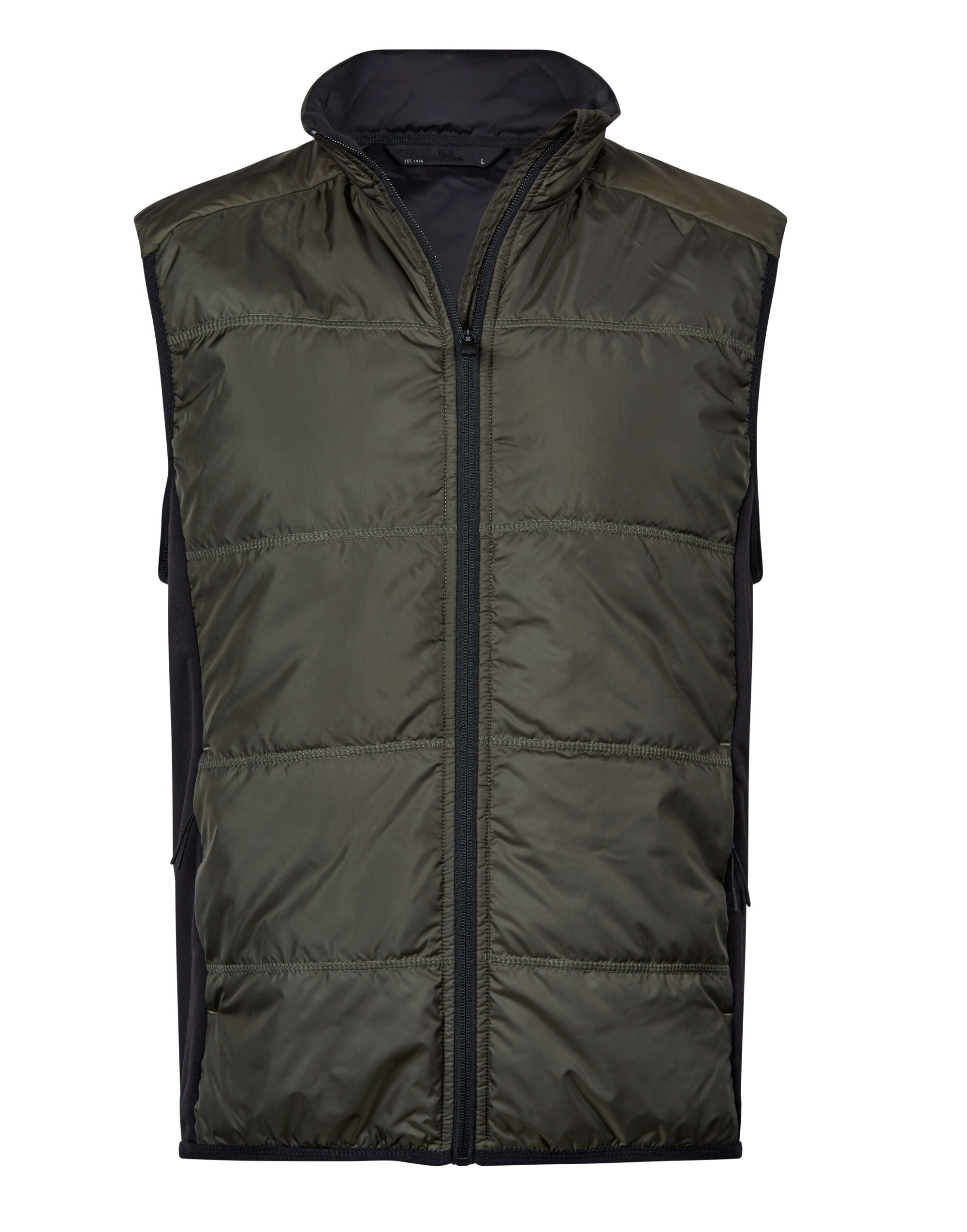 Tee Jays Hybrid-Stretch Bodywarmer TJ9114 - Deep Green Black - Customisable Bodywarmers