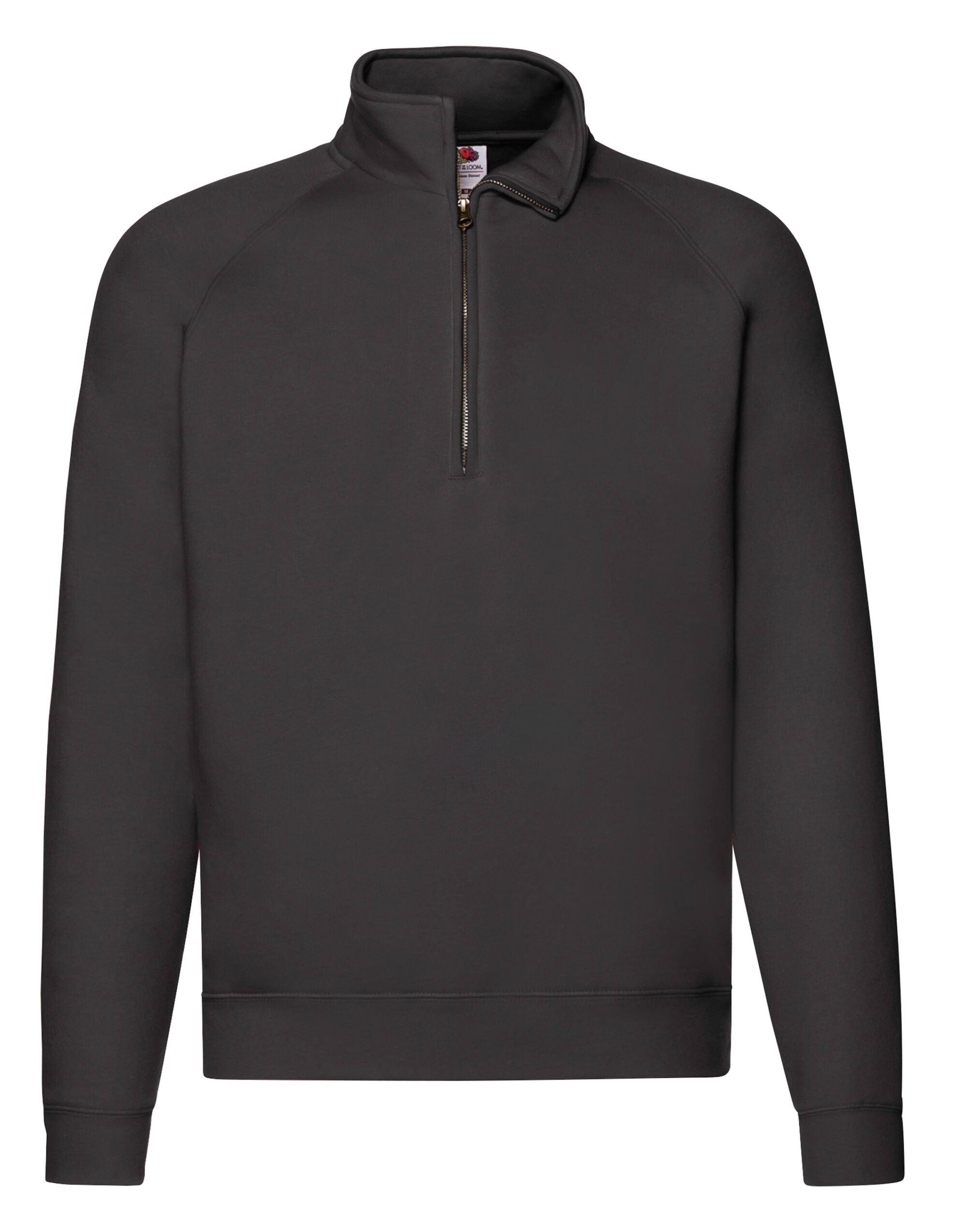 Mens Premium Zip Neck Sweat 62032 - Black - Customisable Sweatshirts