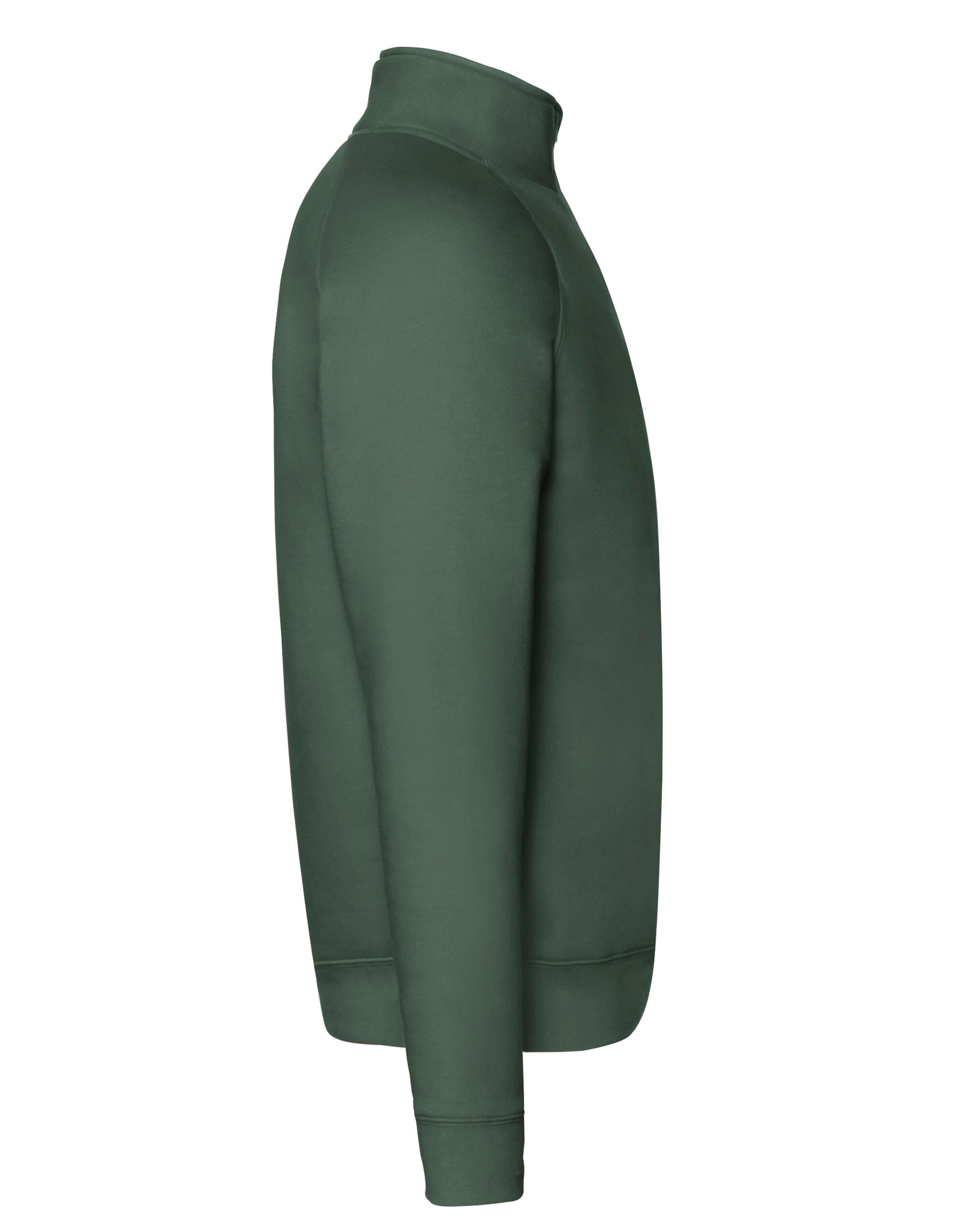 Mens Premium Zip Neck Sweat 62032 - Bottle Green - Customisable Sweatshirts