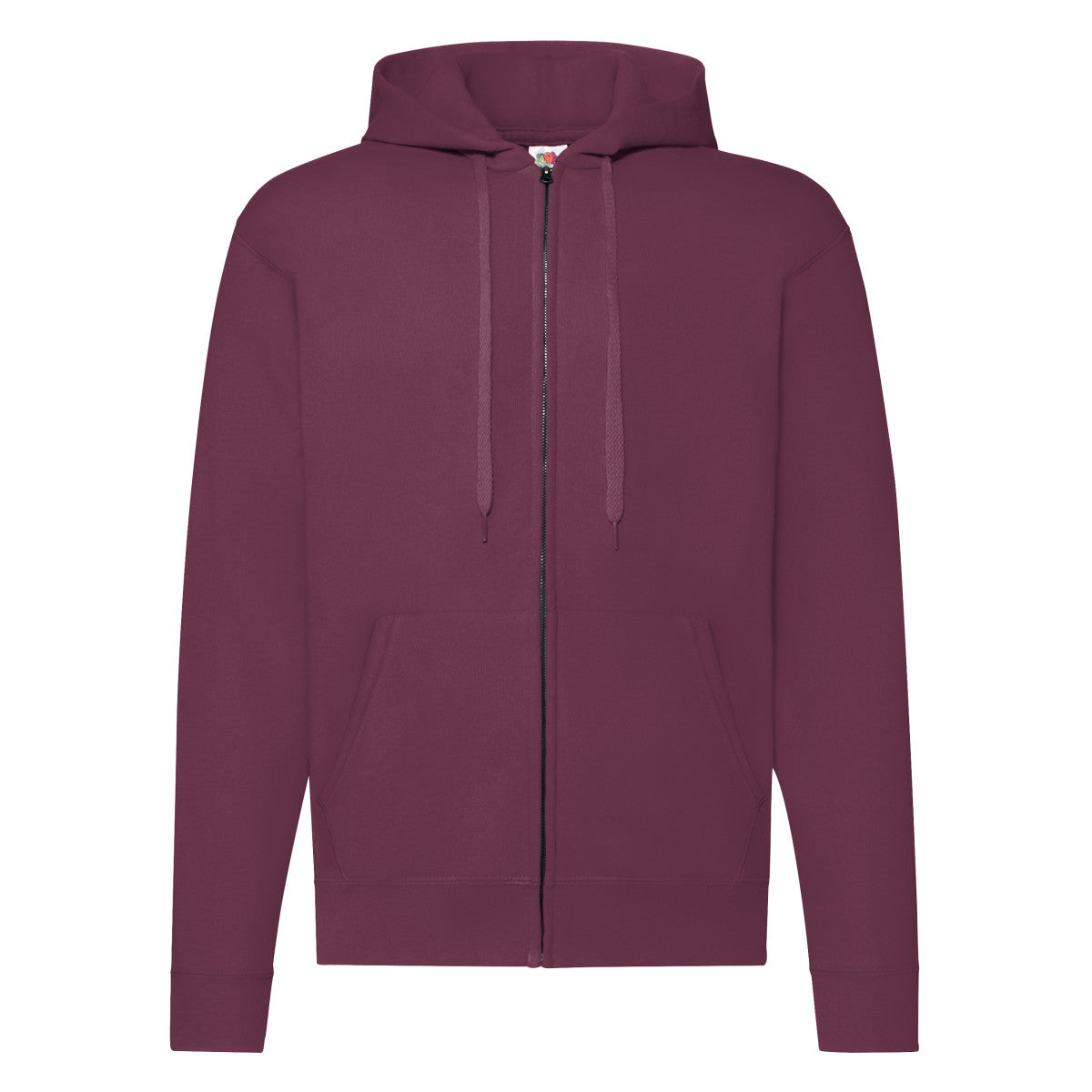 Mens Classic Hooded Sweat Jacket 62062 - Burgundy - Customisable Jacket
