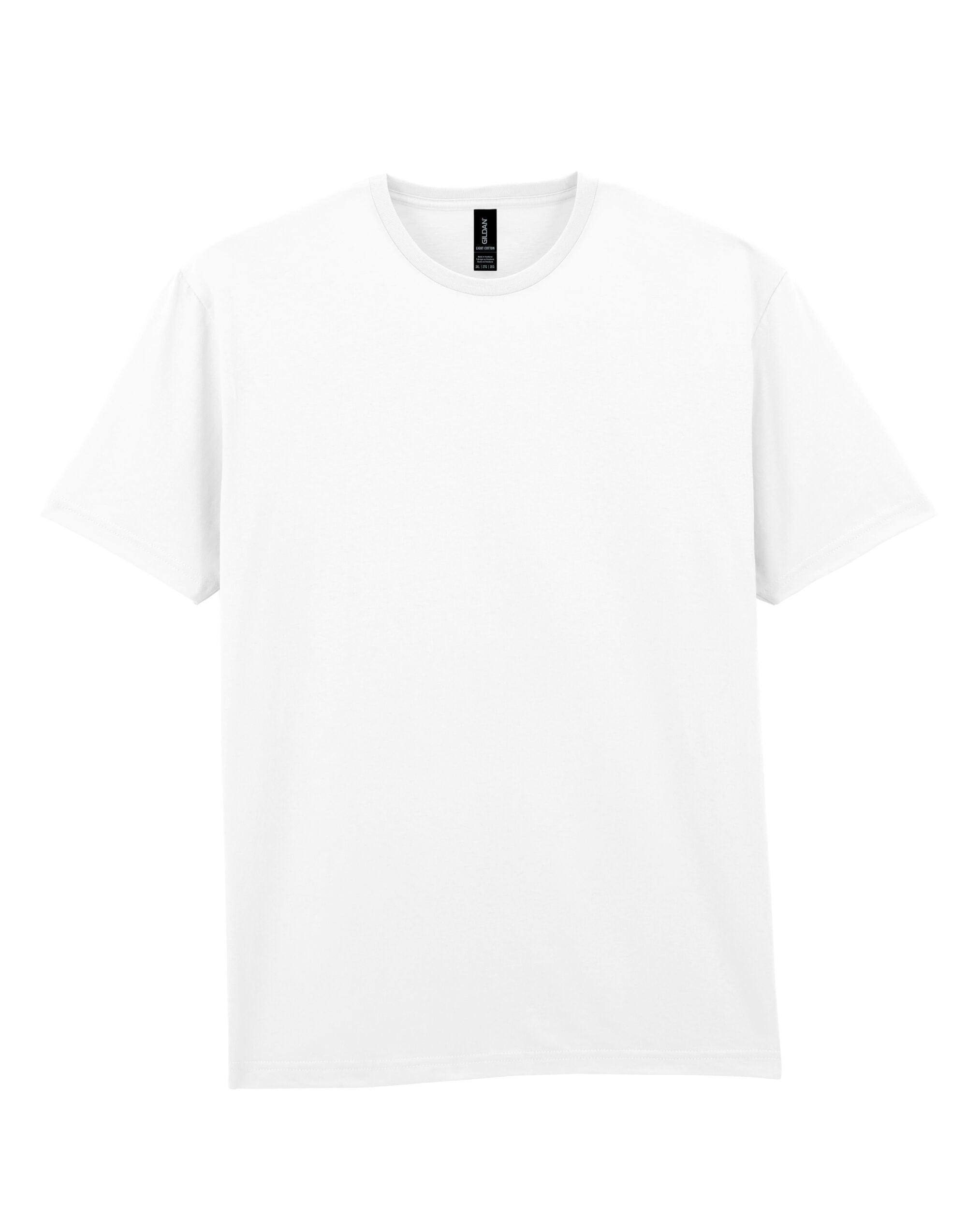Gildan Light Cotton Adult T Shirt 3000 - White - Customisable T-Shirt