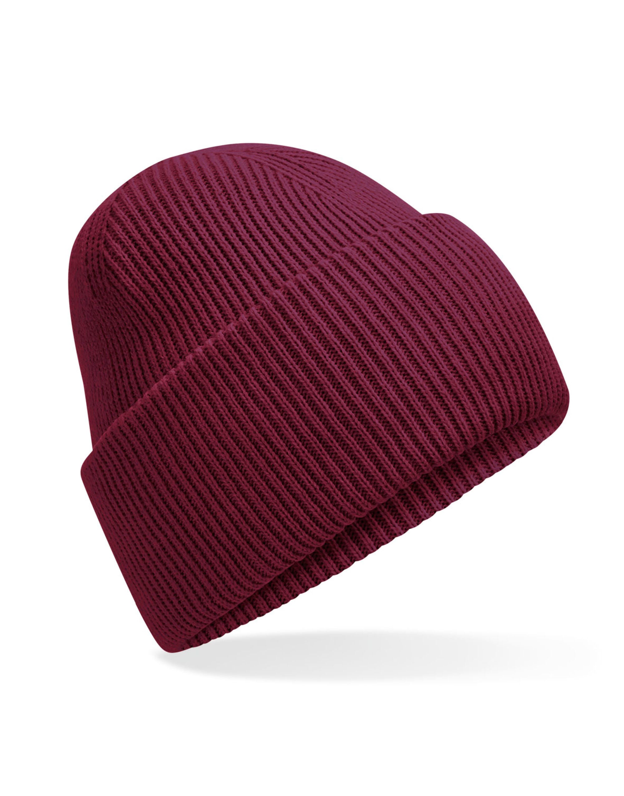 Beechfield Classic Deep Cuffed Beanie B385R - Burgundy O S - Customisable Beanies