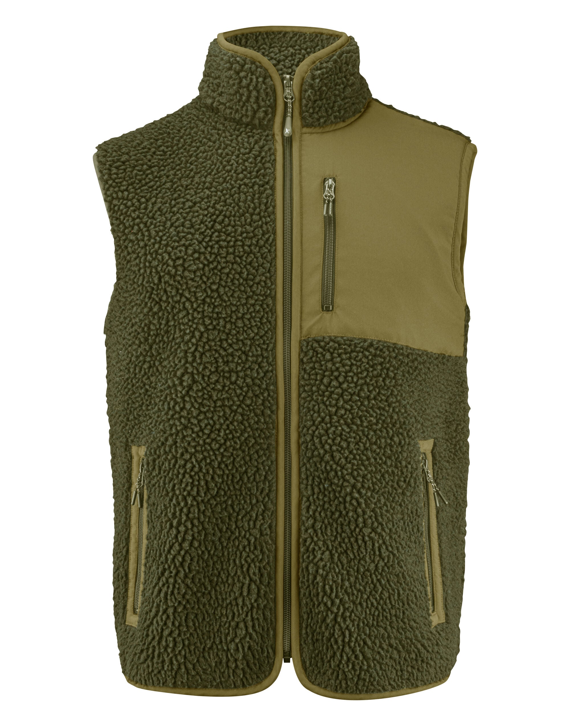 James Harvest Kingsley Fleece Vest har2111501 - Moss Green - Customisable Outerwear
