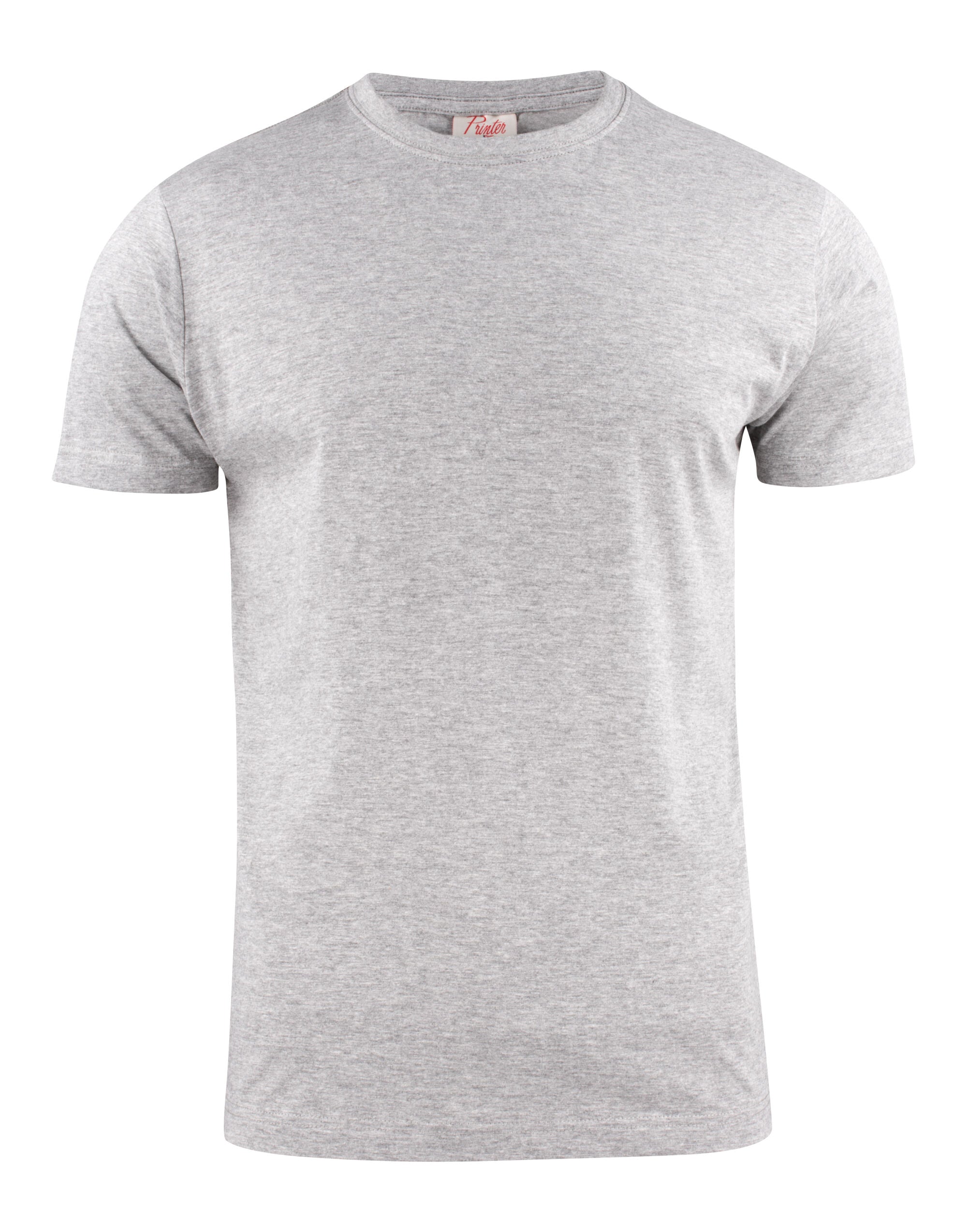 Printer Mens Heavy T Shirt PE2264020 - Grey Melange - Customisable T-Shirt