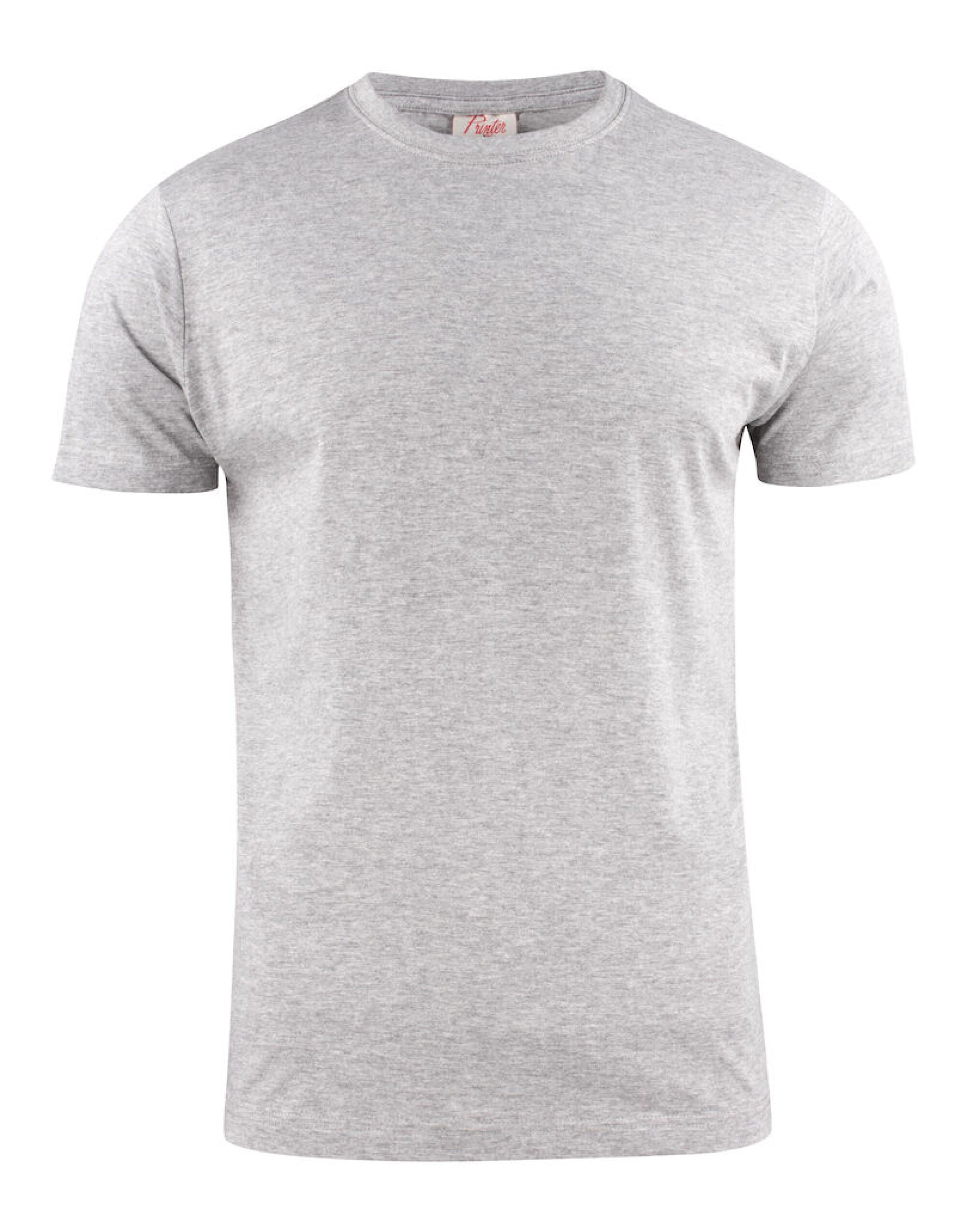 Printer EShort Sleeveentials Heavier Pro T Shirt PE2264032 - Grey Melange - Customisable T-Shirt