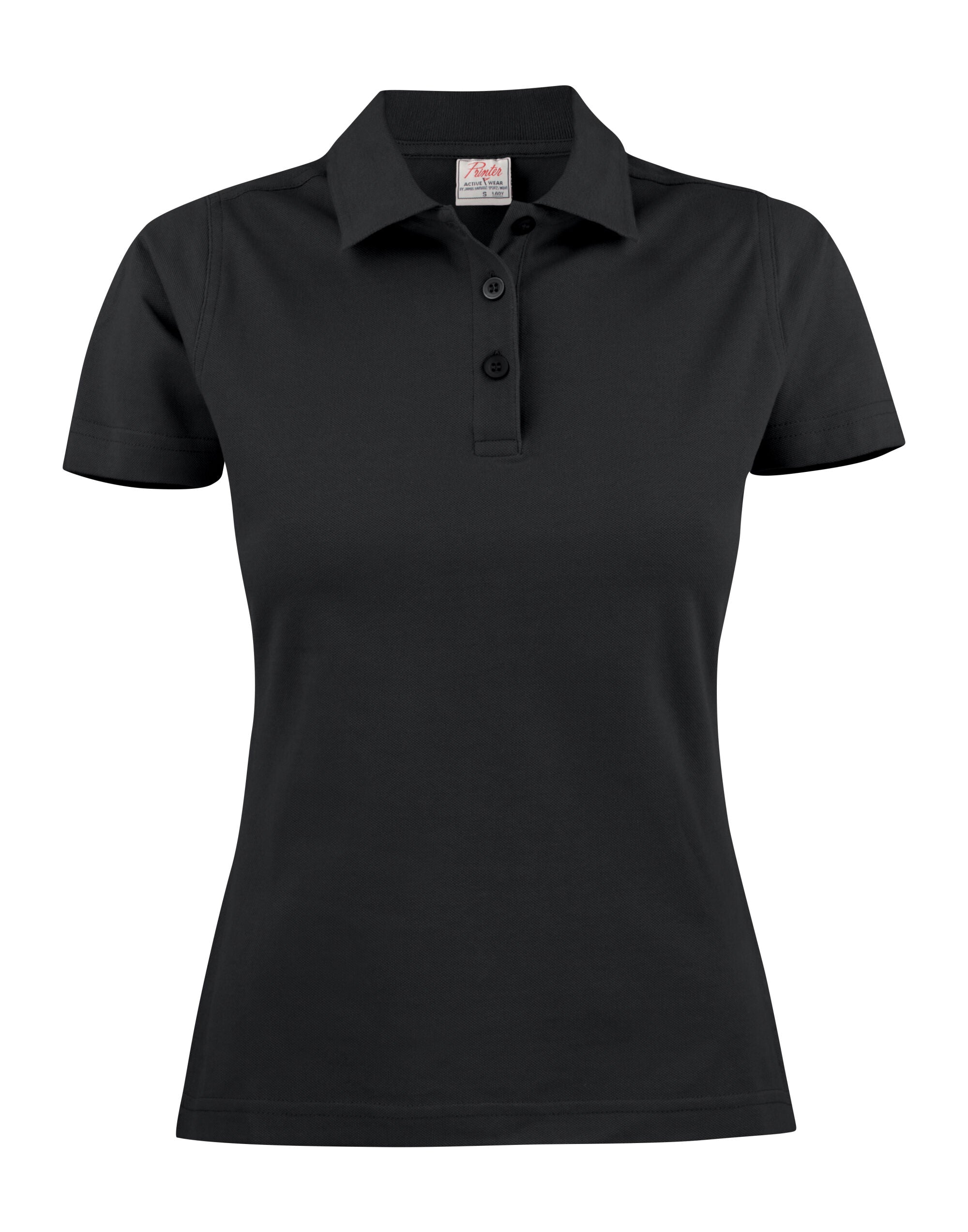 Printer Ladies Surf Light Polo PE2265023 - Black - Customisable Polos