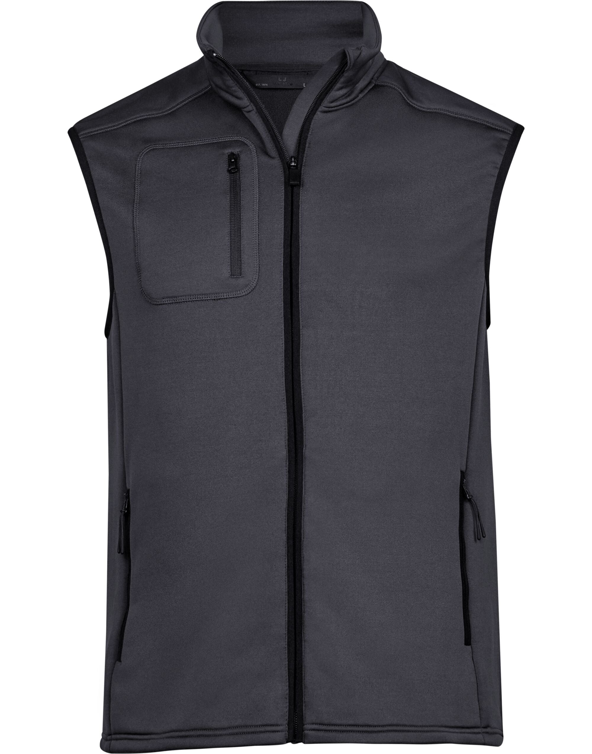 Tee Jays Mens Stretch Fleece Bodywarmer TJ9104 - Dark Grey - Customisable Bodywarmers