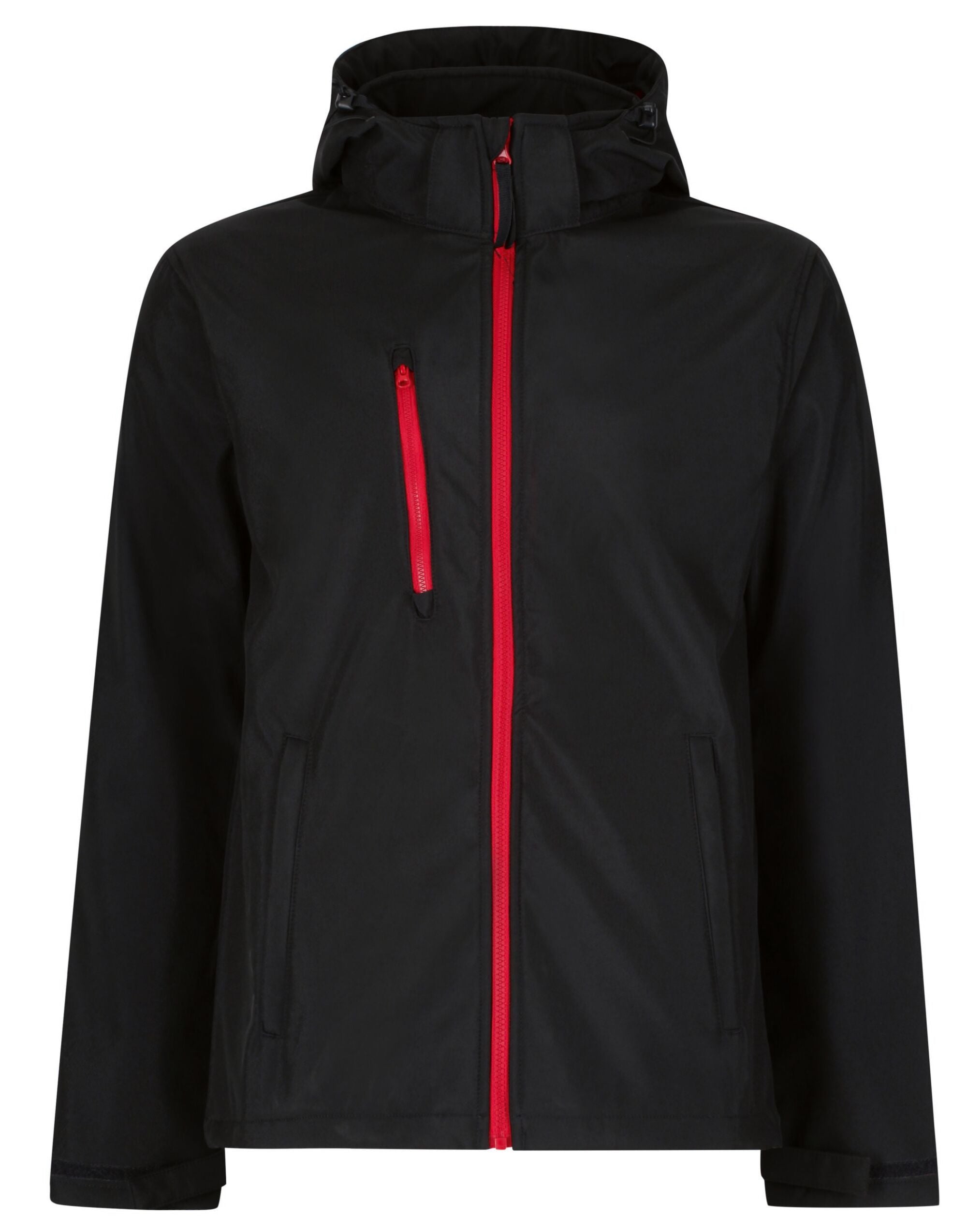Regatta Professional Regatta Venturer Hooded Softshell tra701 - Black Red - Customisable Jacket