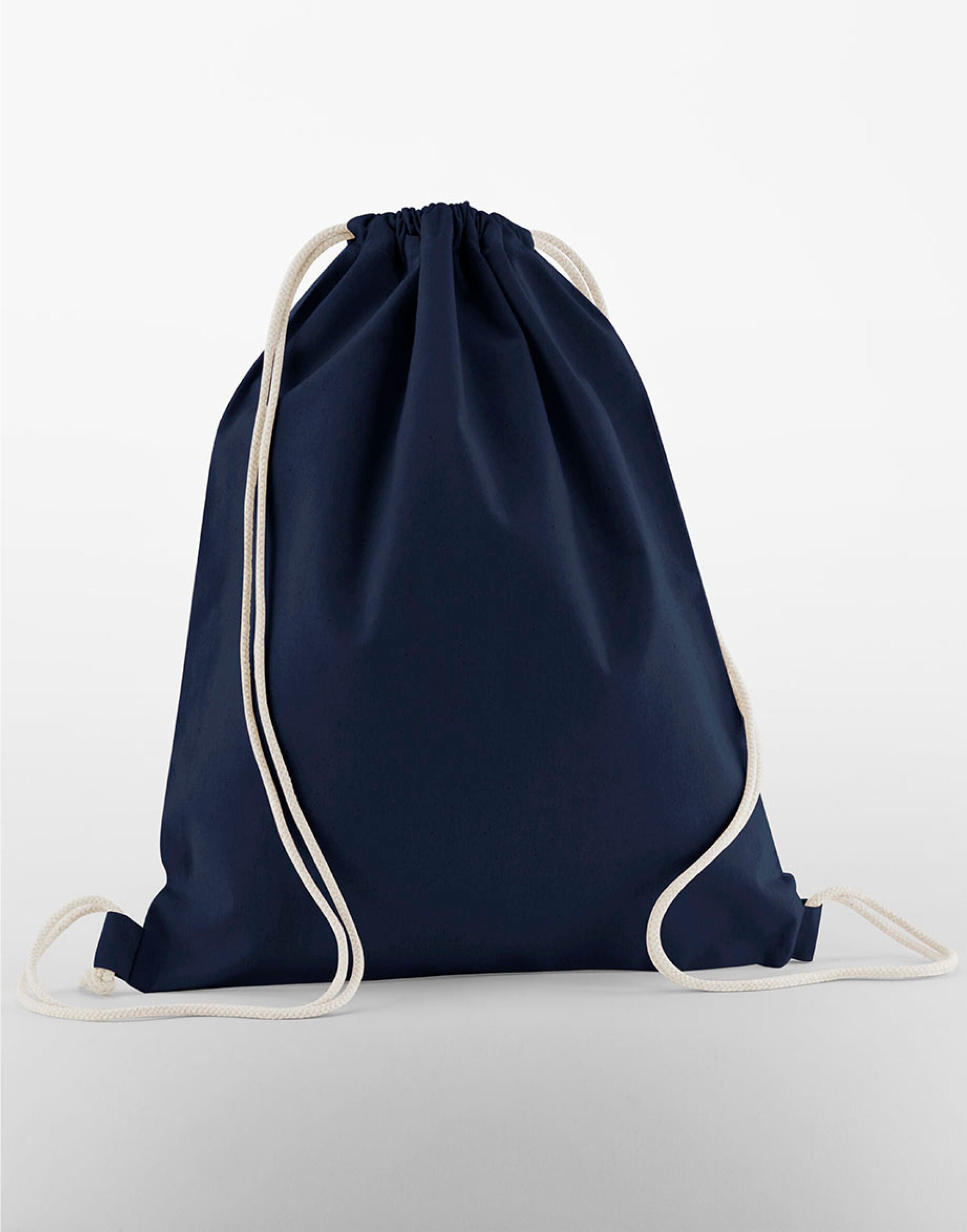 Westford Mill Organic Cotton InCo Gymsac w160 - French Navy O S - Customisable Bags