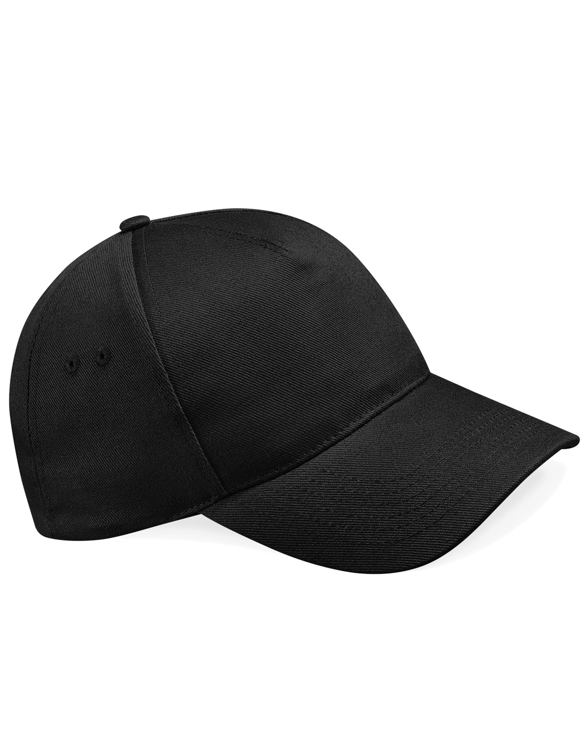 Beechfield Ultimate 5 Panel Cap B15 - Black O S - Customisable Caps