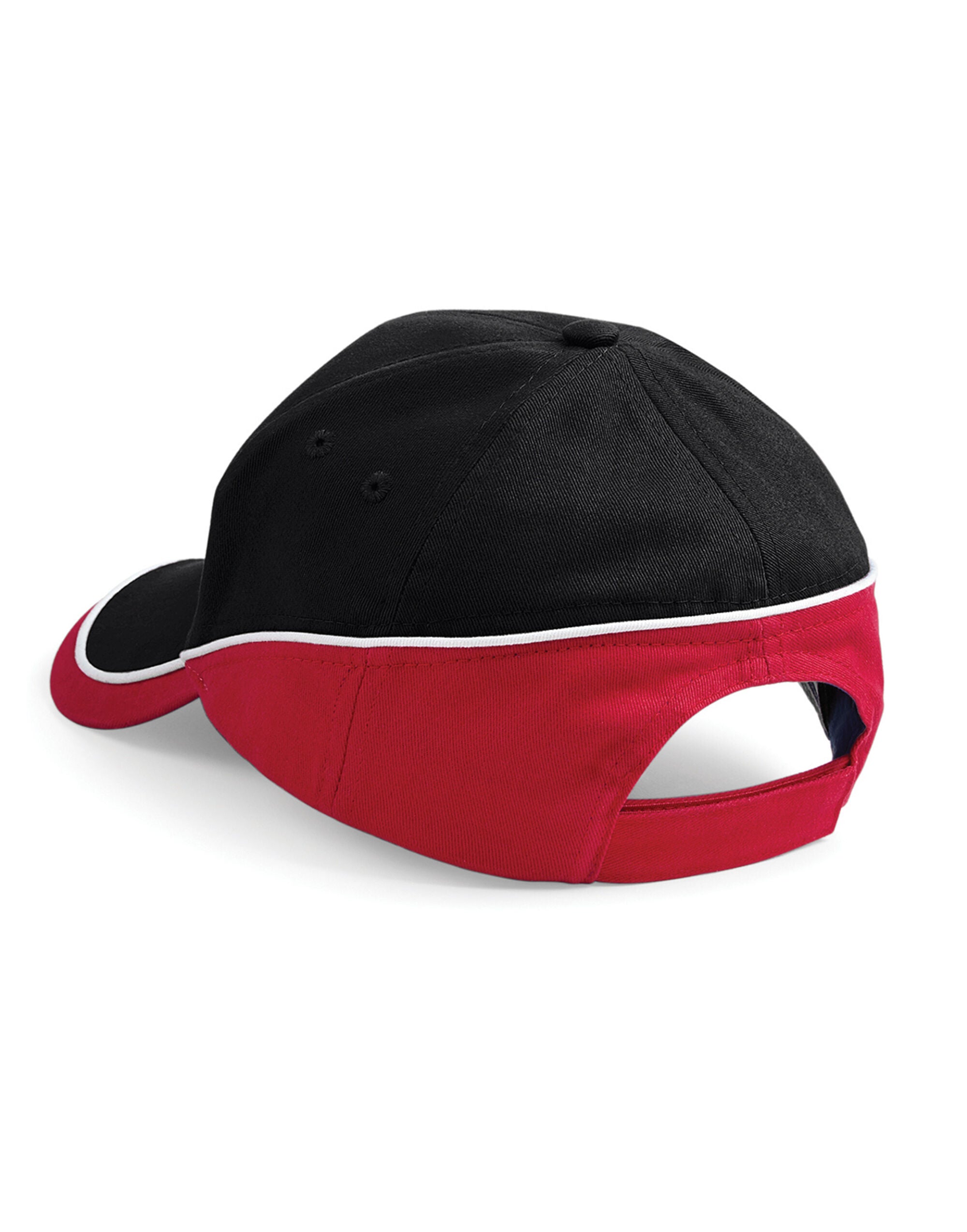 Beechfield Teamwear Competition Cap B171 - Black Classic Red White O S - Customisable Caps