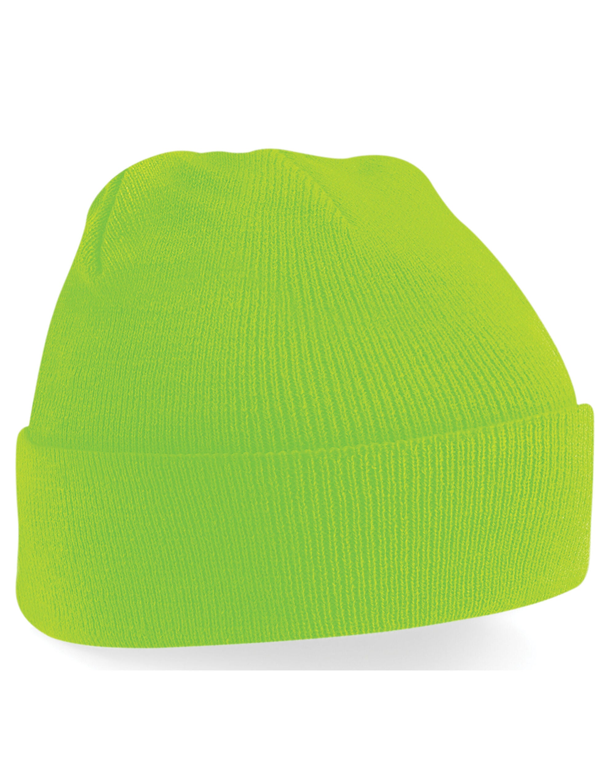 Beechfield Original Cuffed Beanie - B45 - Fluorescent Green O S - Customisable Beanies