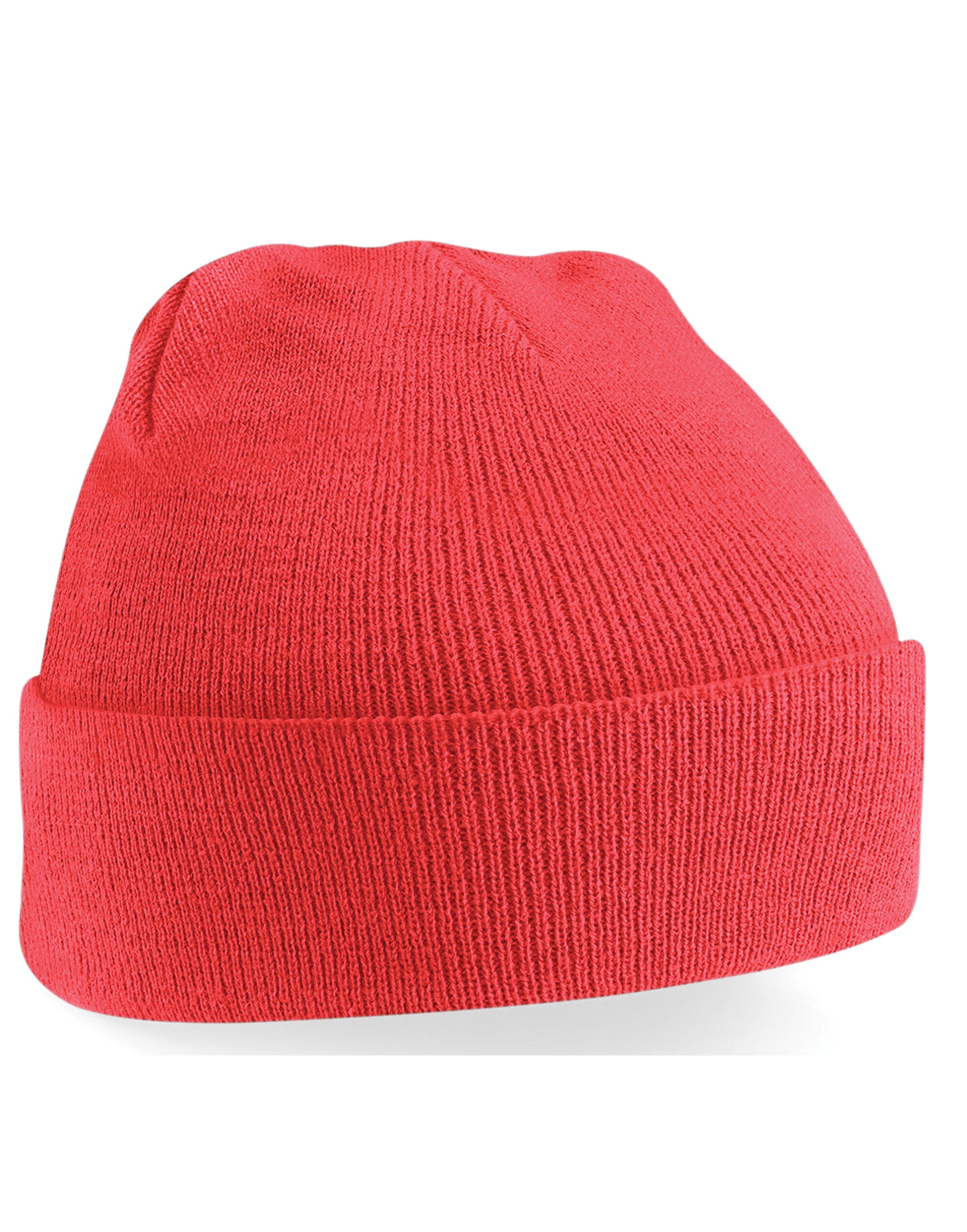 Beechfield Original Cuffed Beanie - B45 - Coral O S - Customisable Beanies