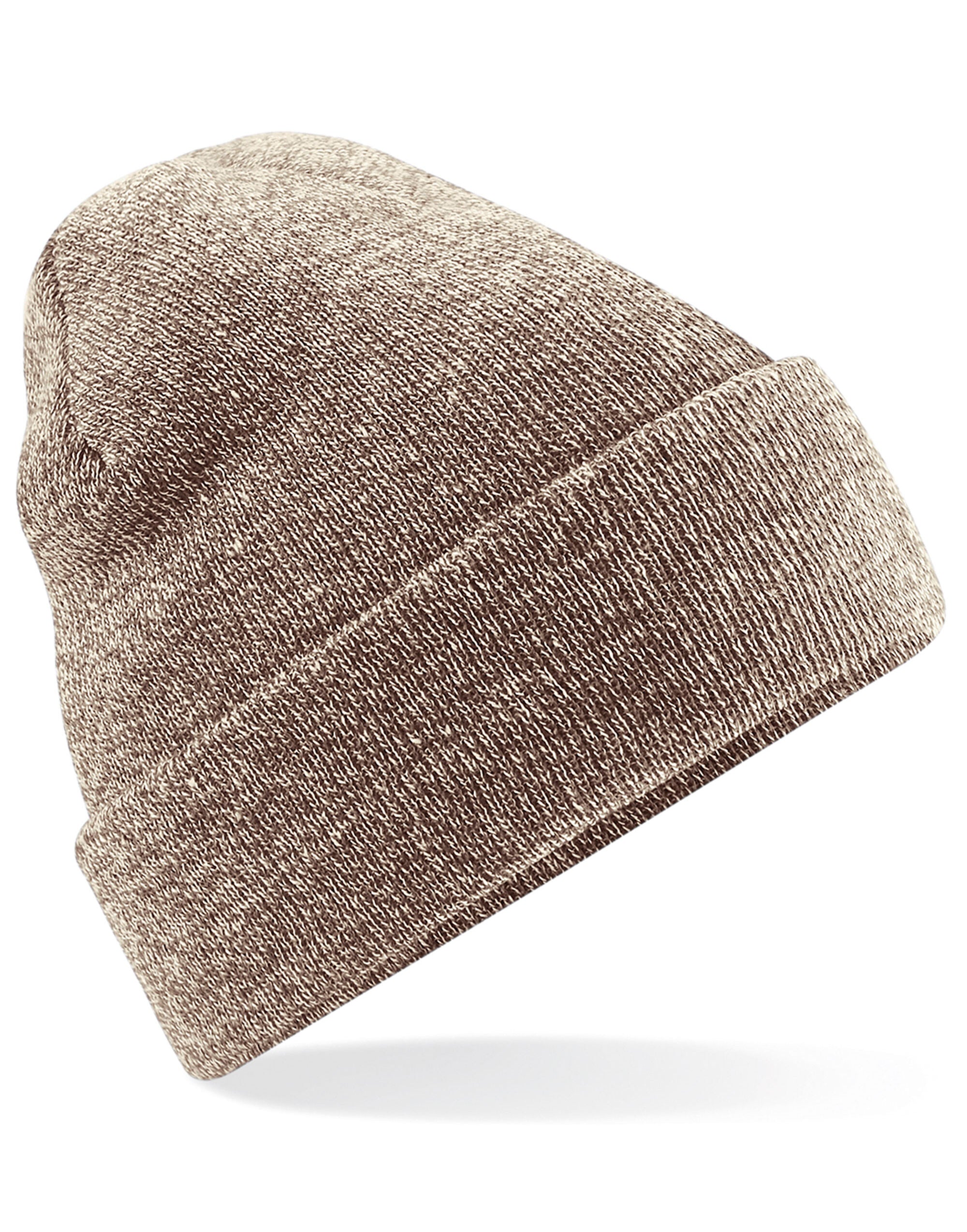 Beechfield Original Cuffed Beanie - B45 - Heather Oatmeal O S - Customisable Beanies