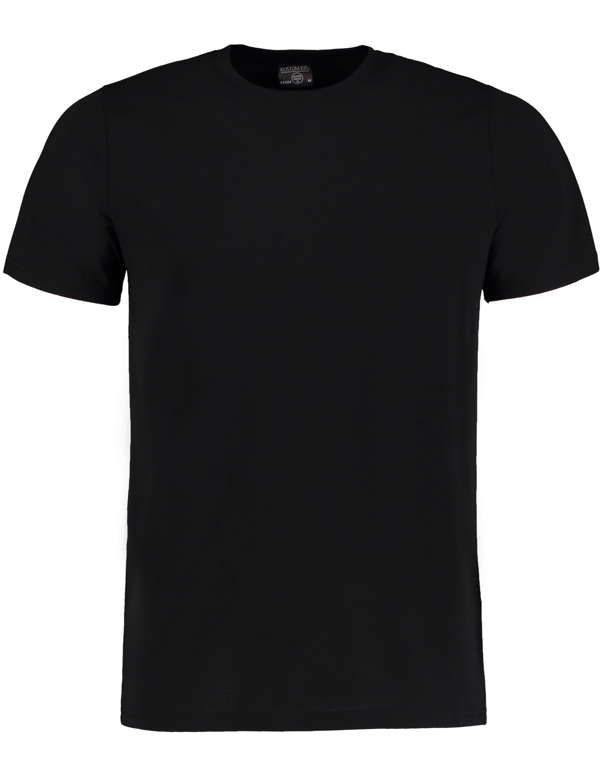 Kustom Kit Mens Fashion Superwash Tee KK504 - Black - Customisable T-Shirt