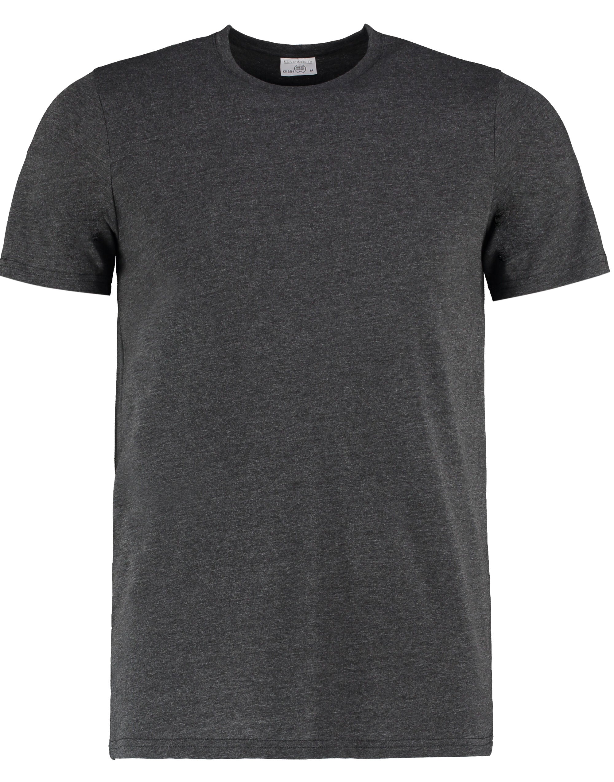 Kustom Kit Mens Fashion Superwash Tee KK504 - Black Melange - Customisable T-Shirt