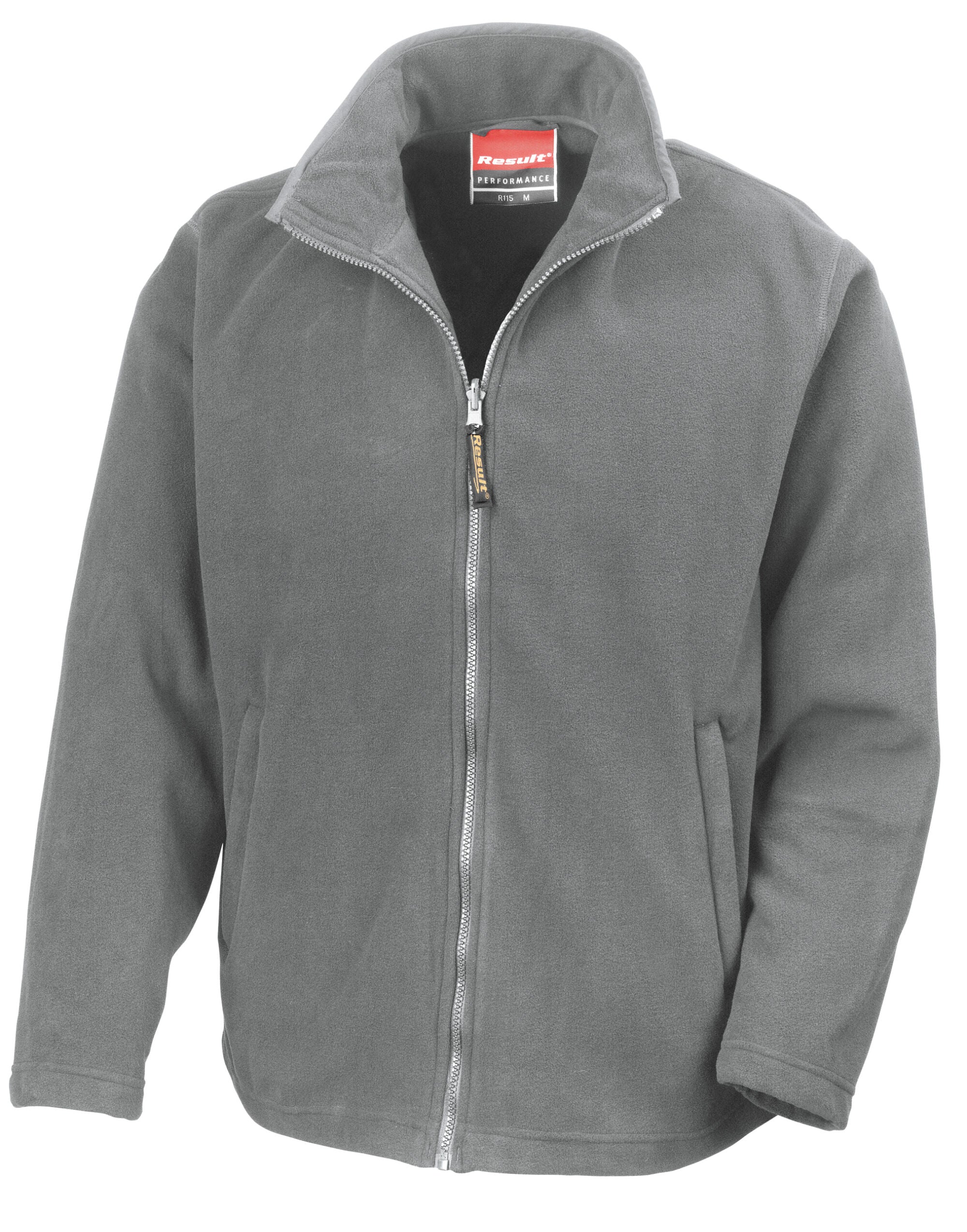 Result Mens Horizon Microfleece Jacket R115M - Light Grey - Customisable Jacket
