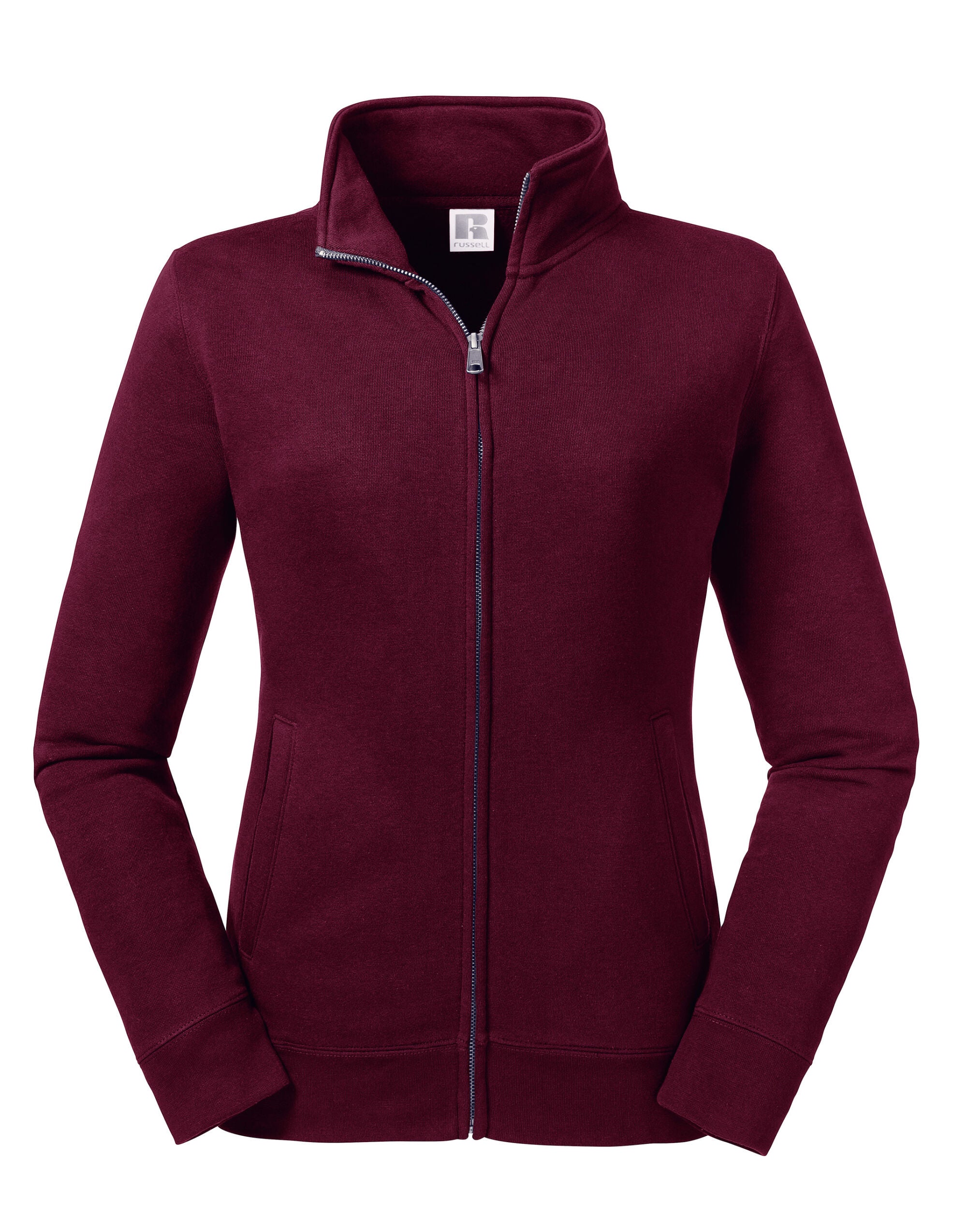 Russell Collection Russell Ladies Authentic Sweat Jacket R267F - Burgundy - Customisable Jacket