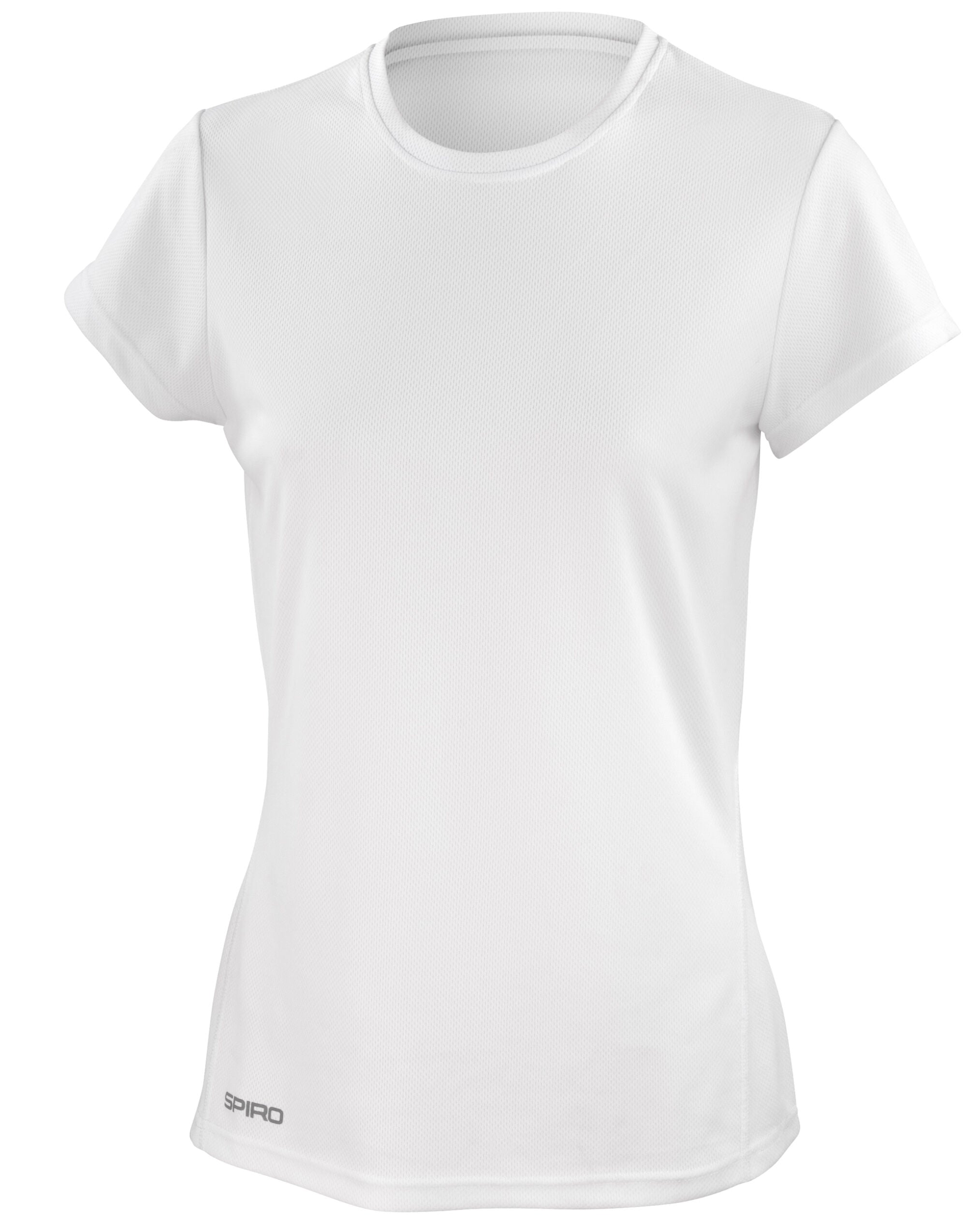 Spiro Ladies Quick Dry S/Sleeve T-Shirt S253F - White - Customisable T-Shirt