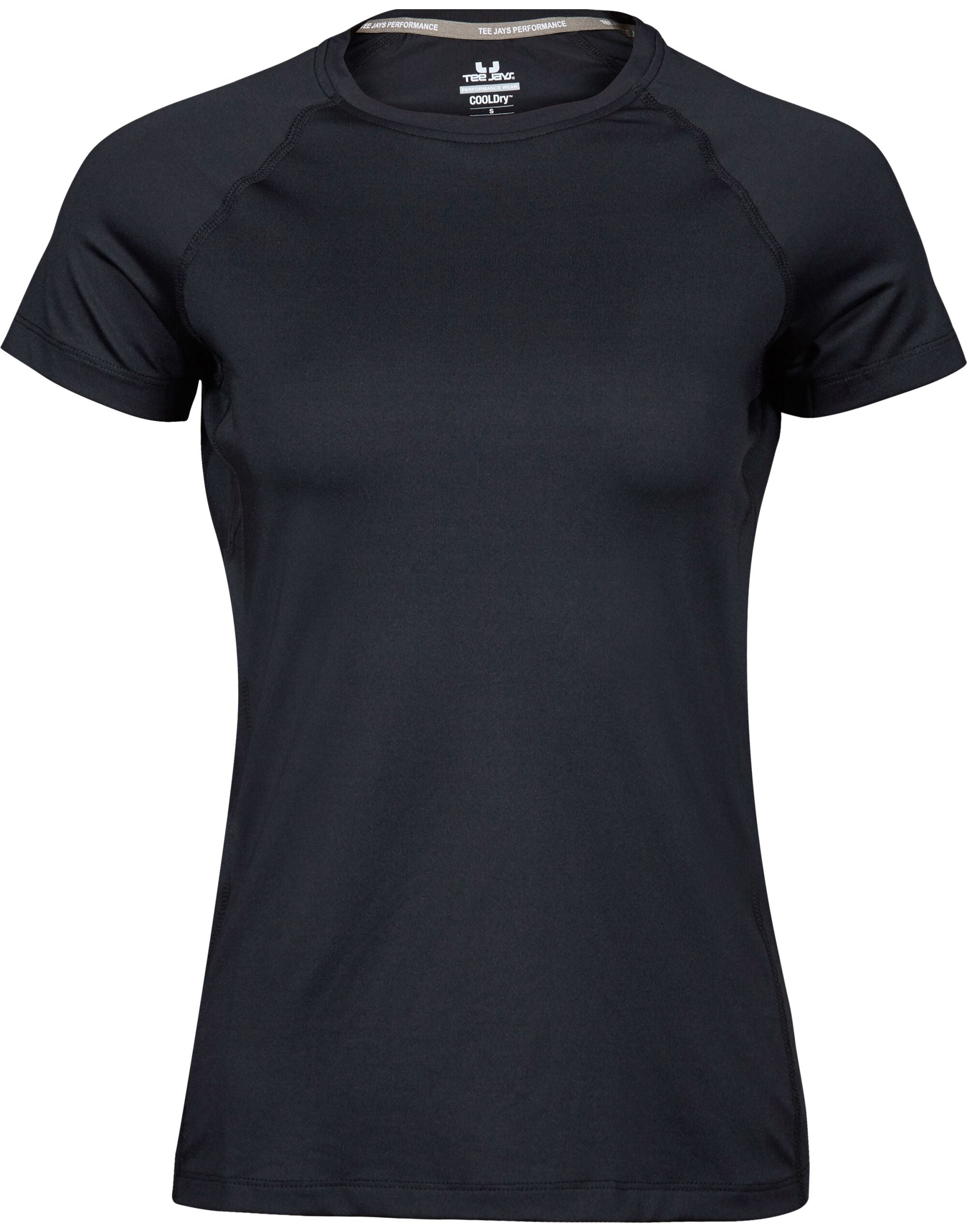 Tee Jays Ladies CoolDry Tee TJ7021 - Black - Customisable T-Shirt