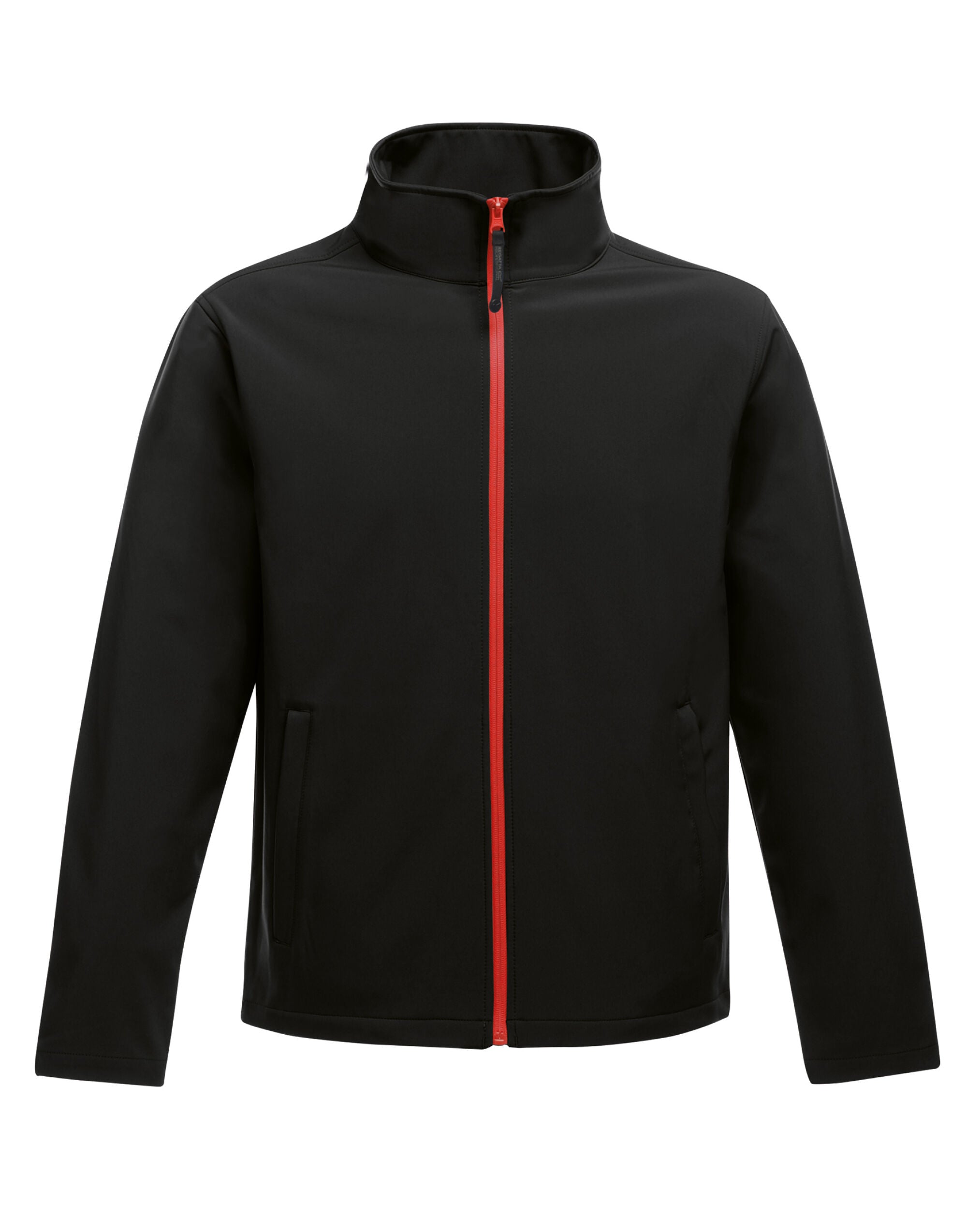 12 x Regatta Ablaze Softshell Jackets + Free Logo - TRA628 - Black Classic Red - Customisable Bundle