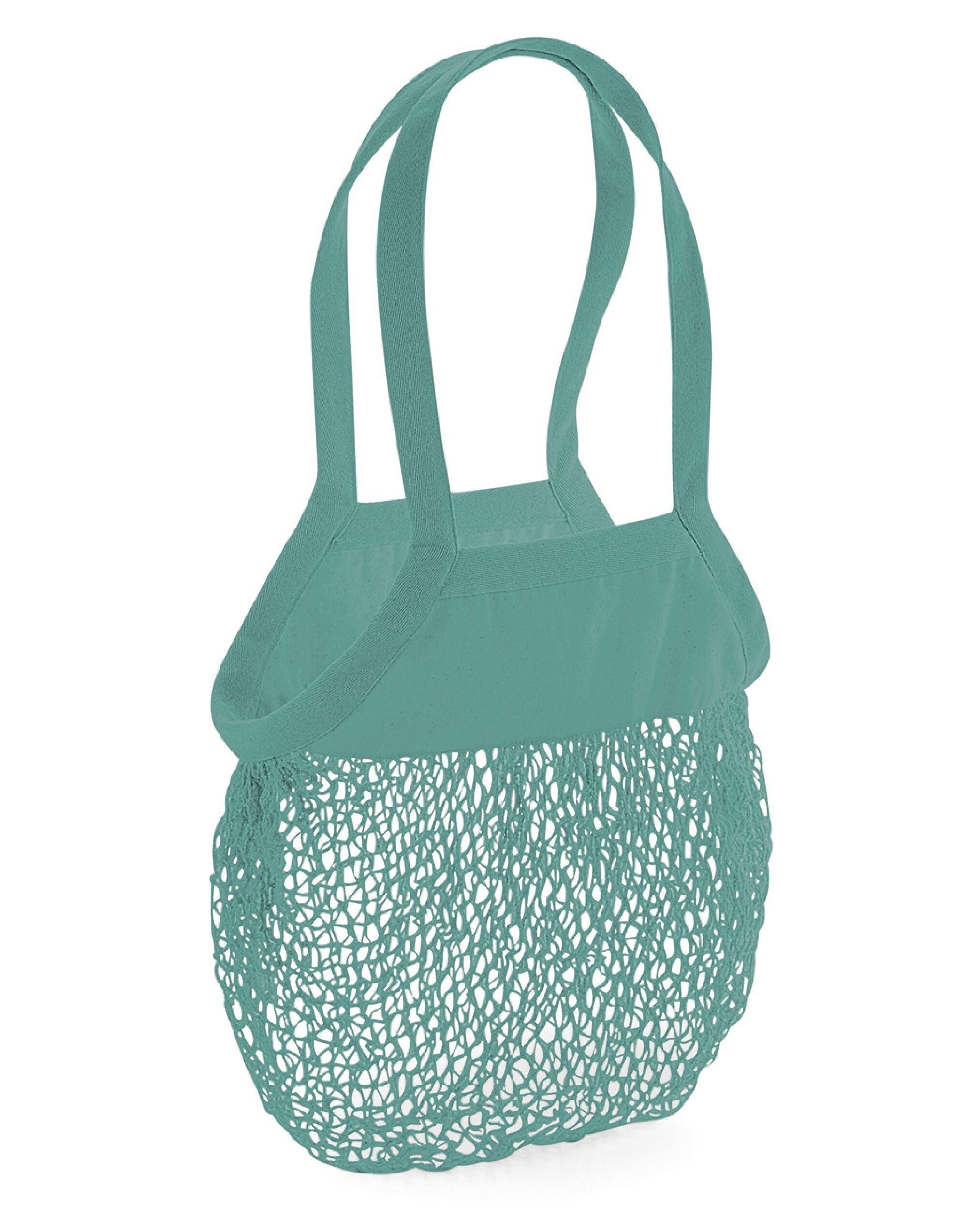 Westford Mill Organic Mesh Grocery Bag w150 - Sage O S - Customisable Bags