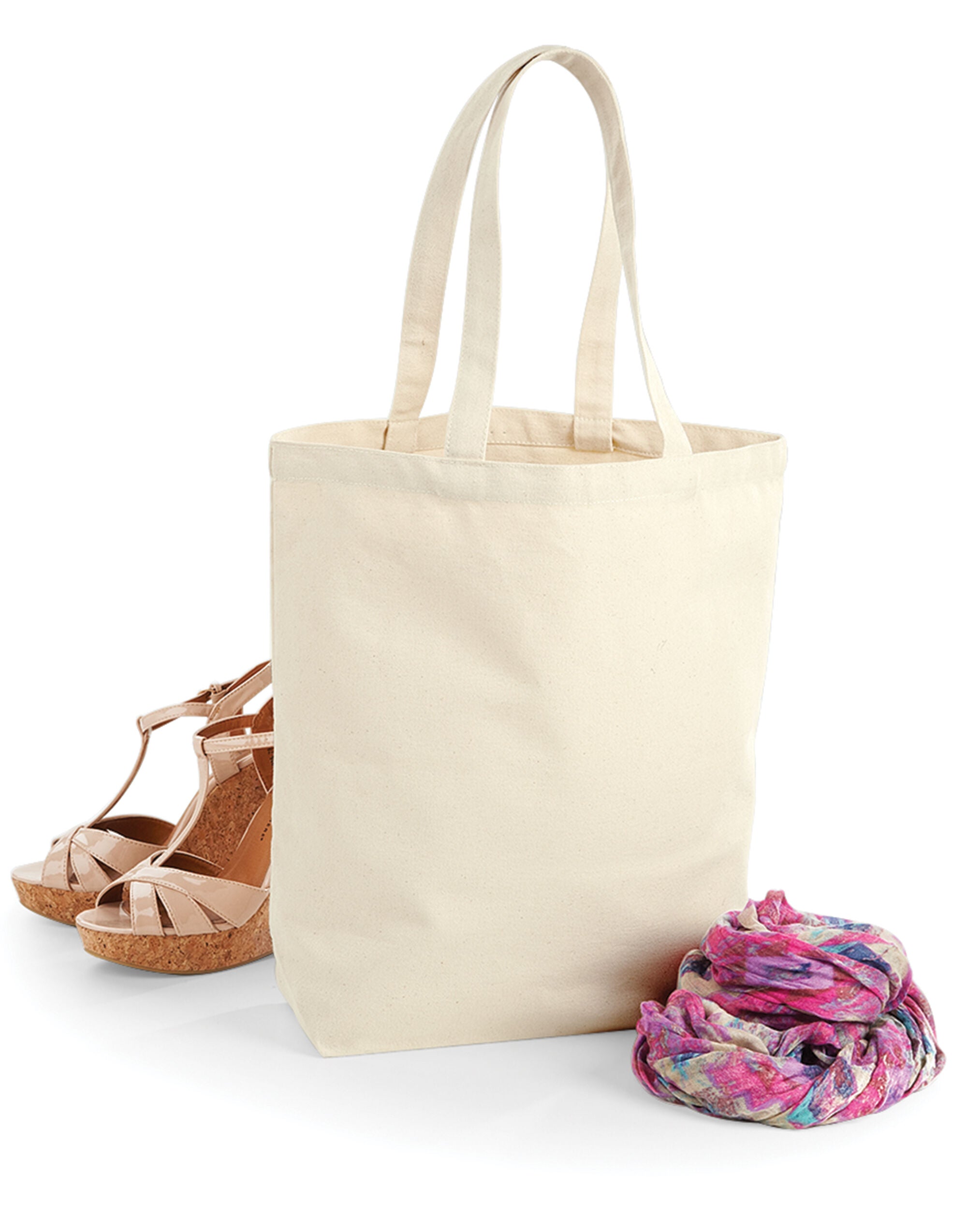Westford Mill Fair Trade Camden Shopper w671 - Natural O S - Customisable Bags